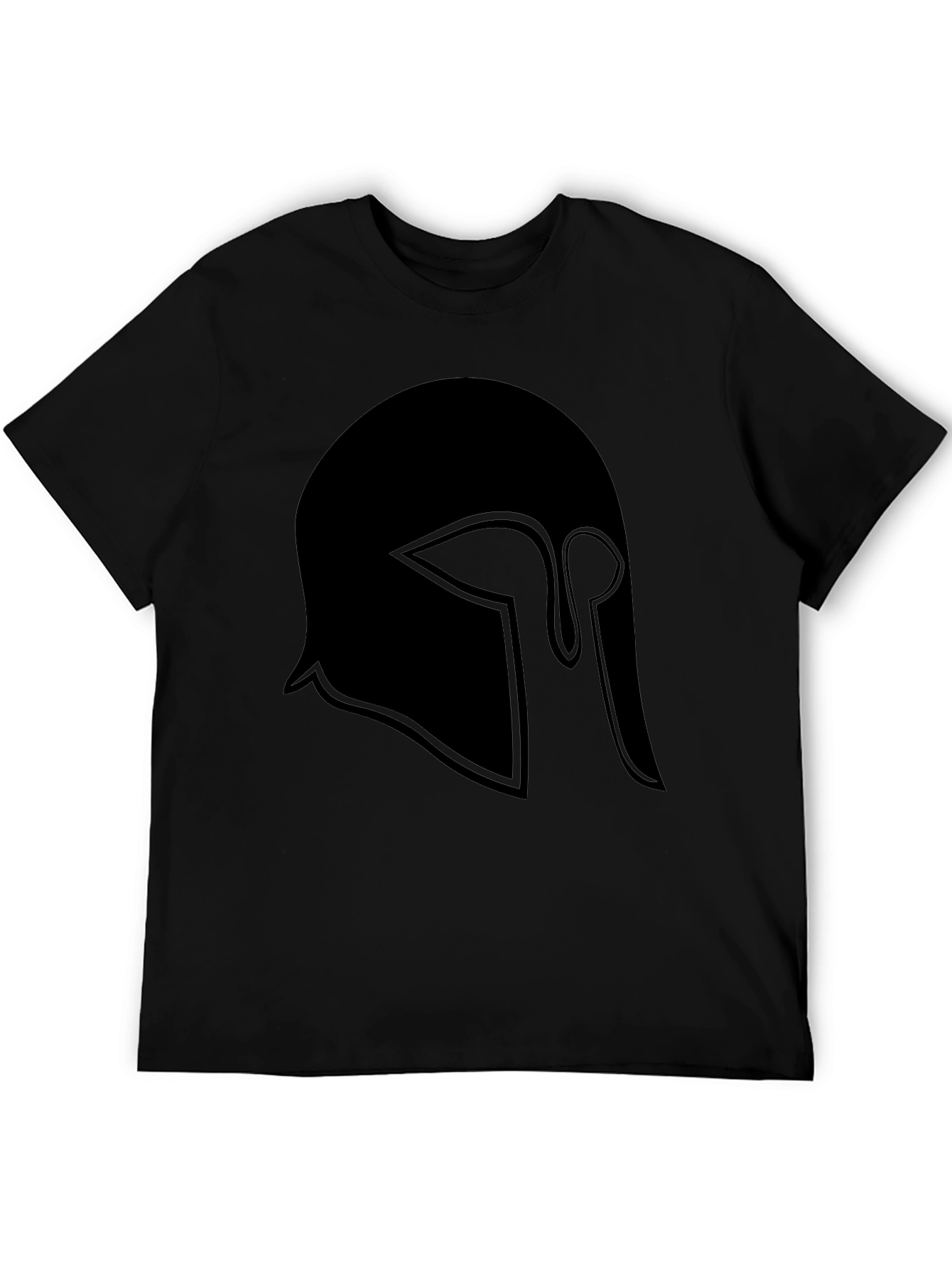 Spartan Helmet Graphic Tee - Classic Black T-Shirt