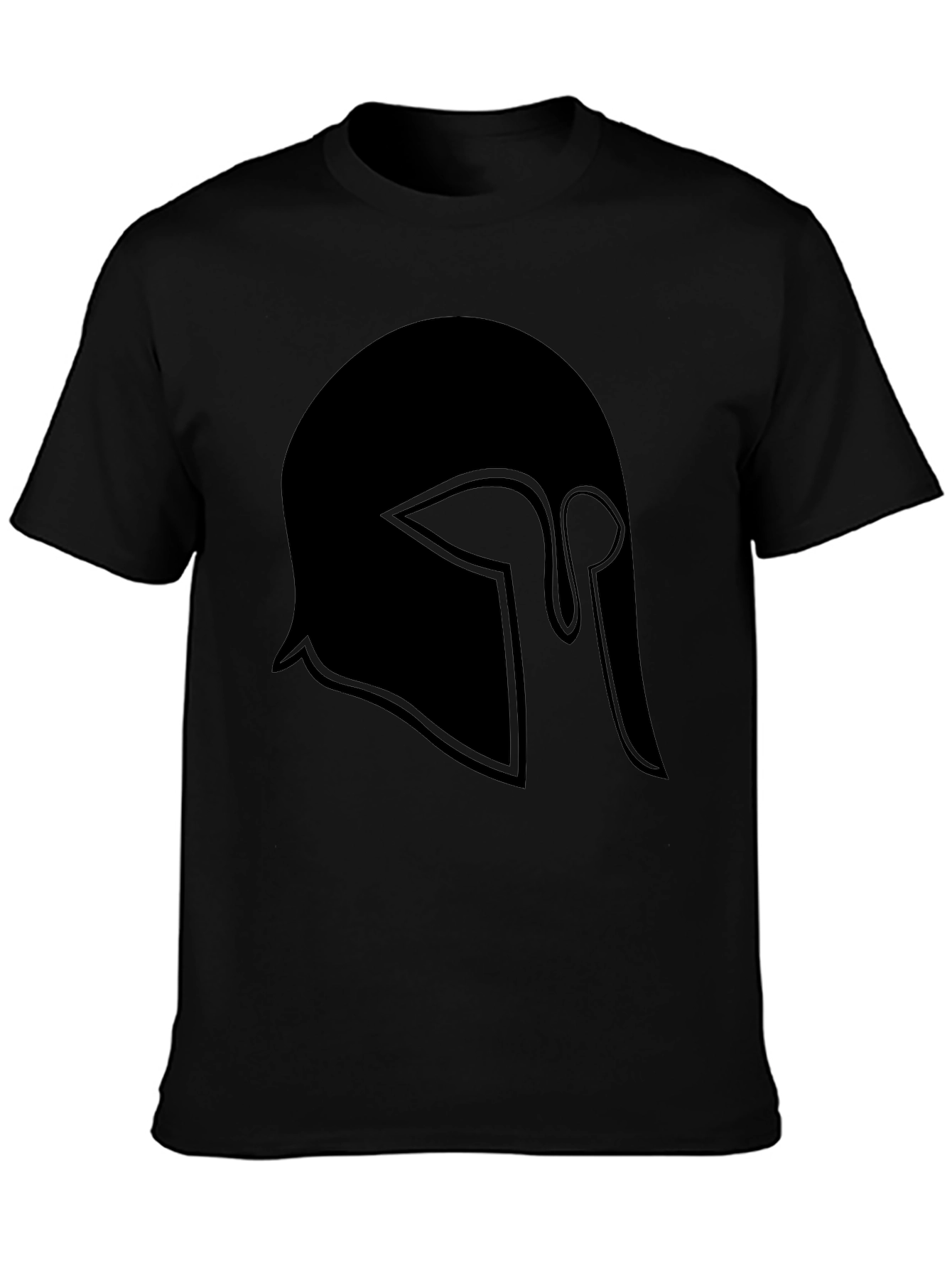 Spartan Helmet Graphic Tee - Classic Black T-Shirt