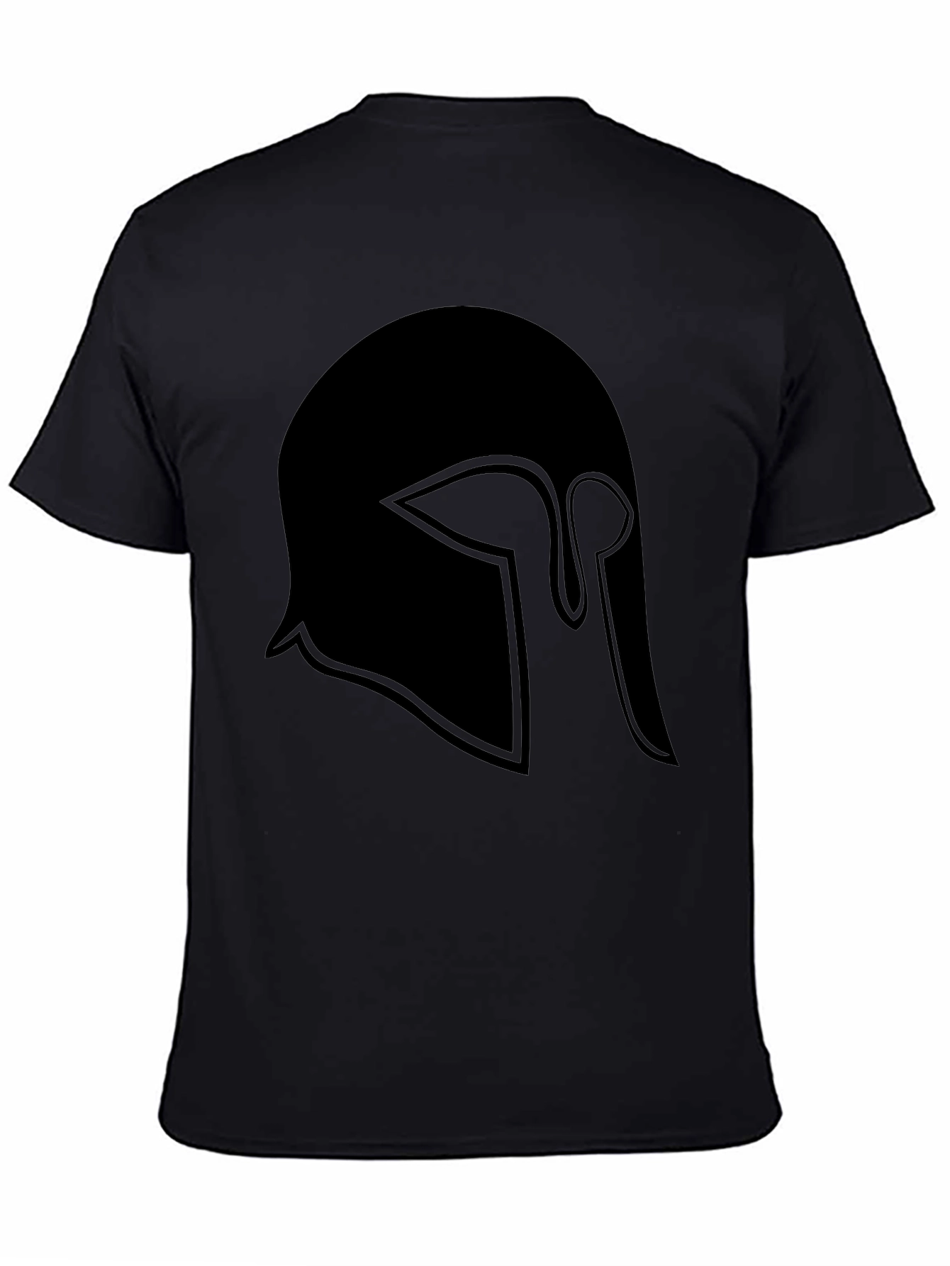 Spartan Helmet Graphic Tee - Classic Black T-Shirt