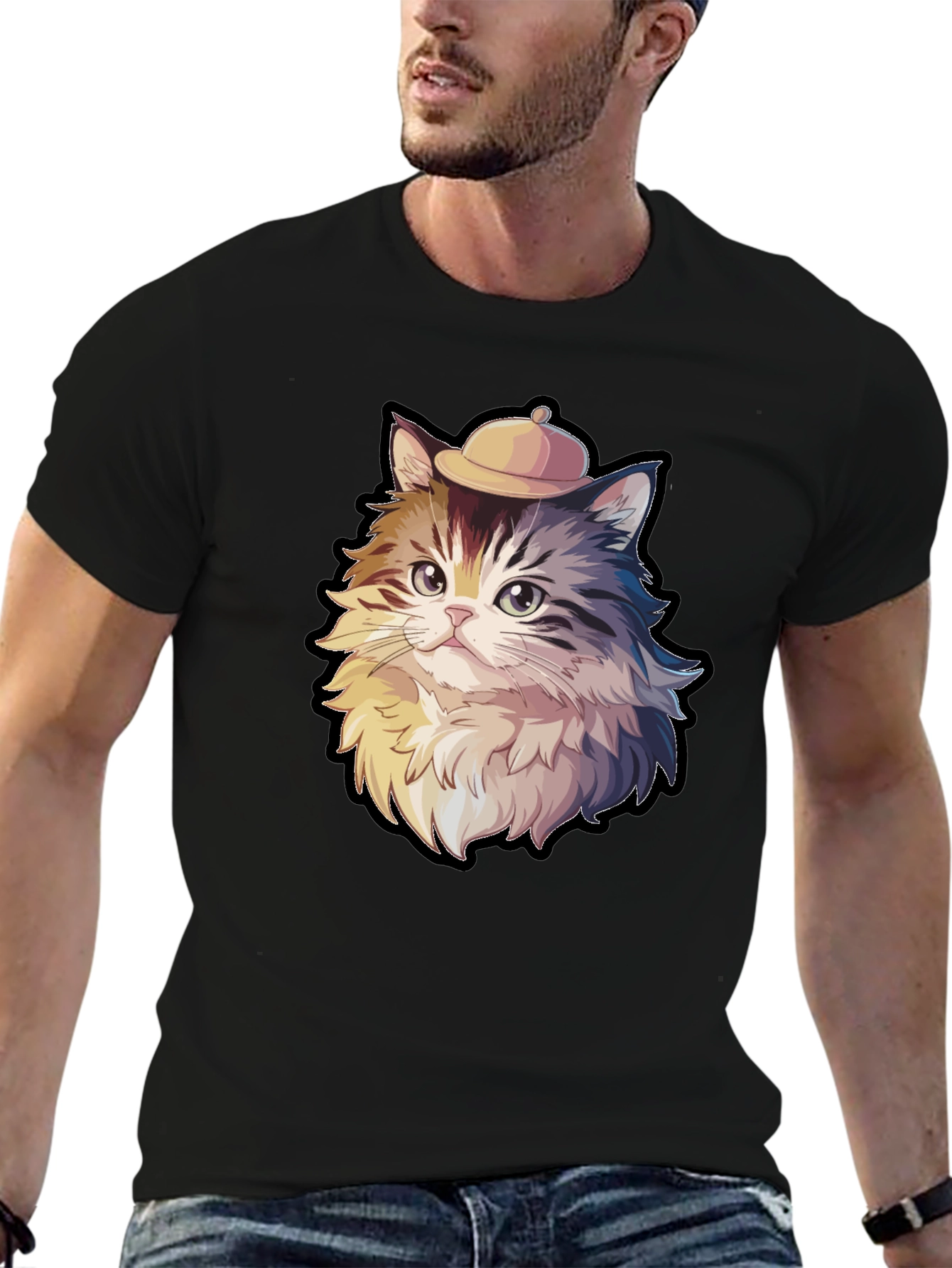 Cat in Hat Graphic Tee