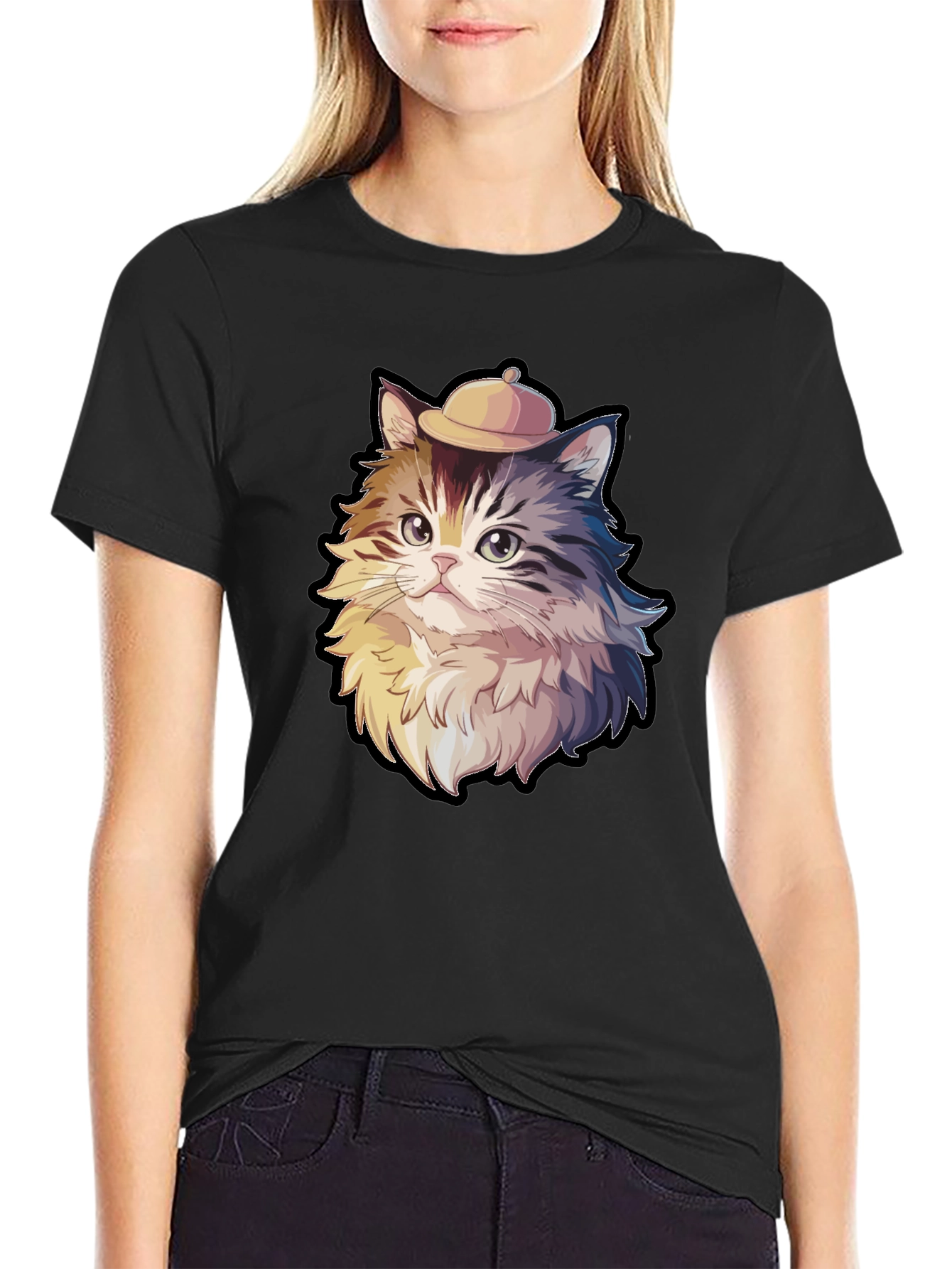Cat in Hat Graphic Tee