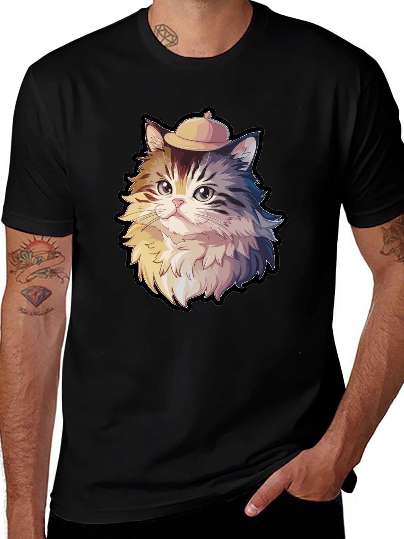 Cat in Hat Graphic Tee