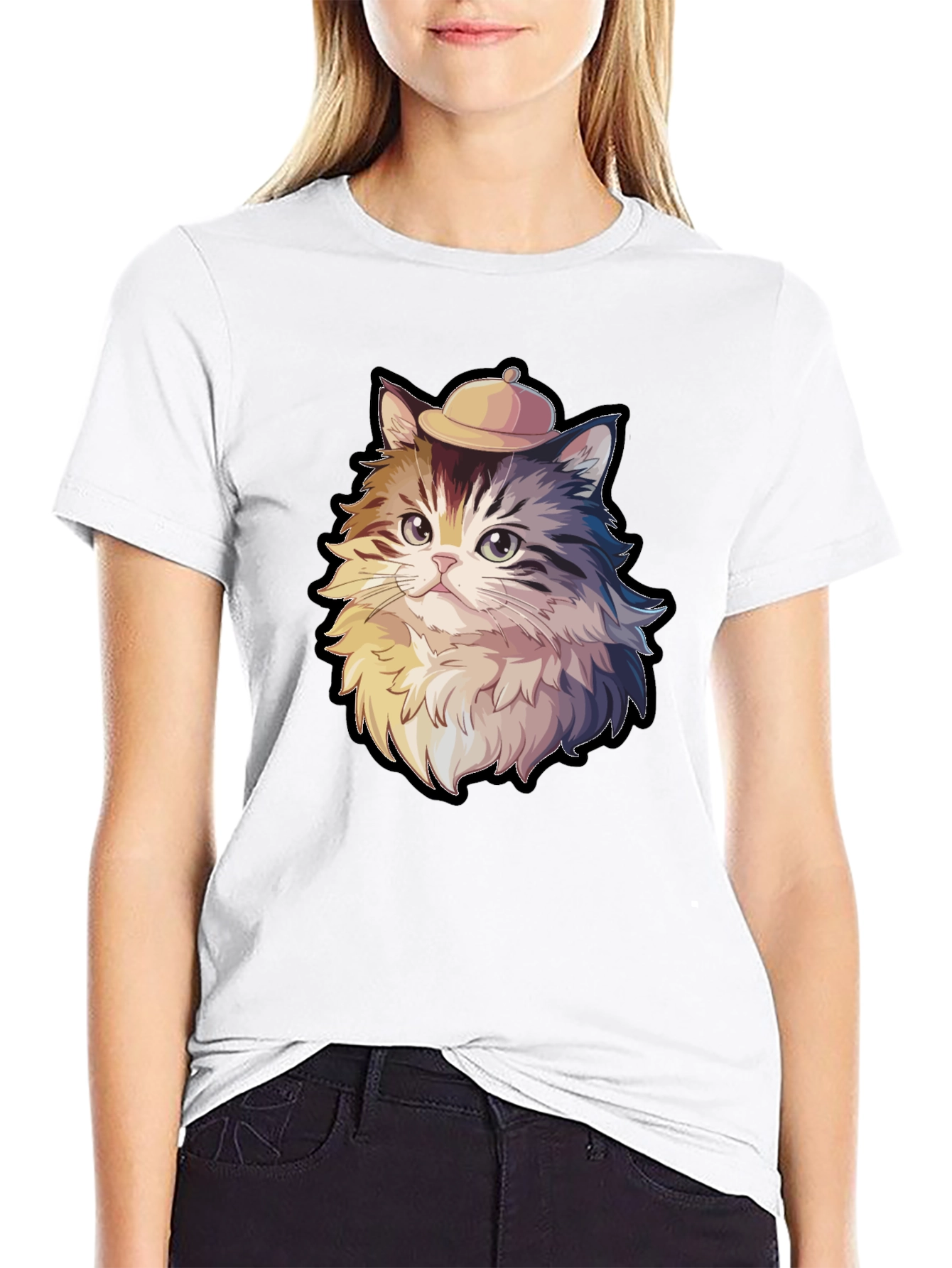 Cat in Hat Graphic Tee