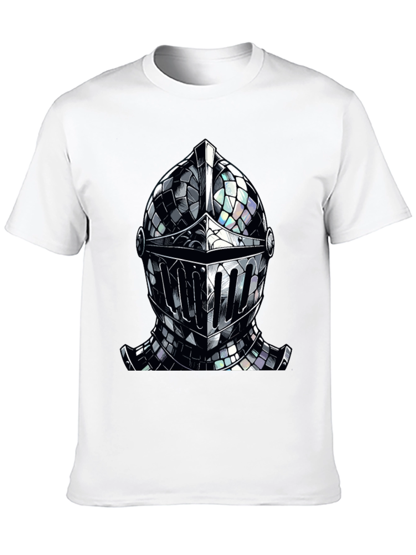Knight Helmet Graphic Tee - Medieval Armor Design