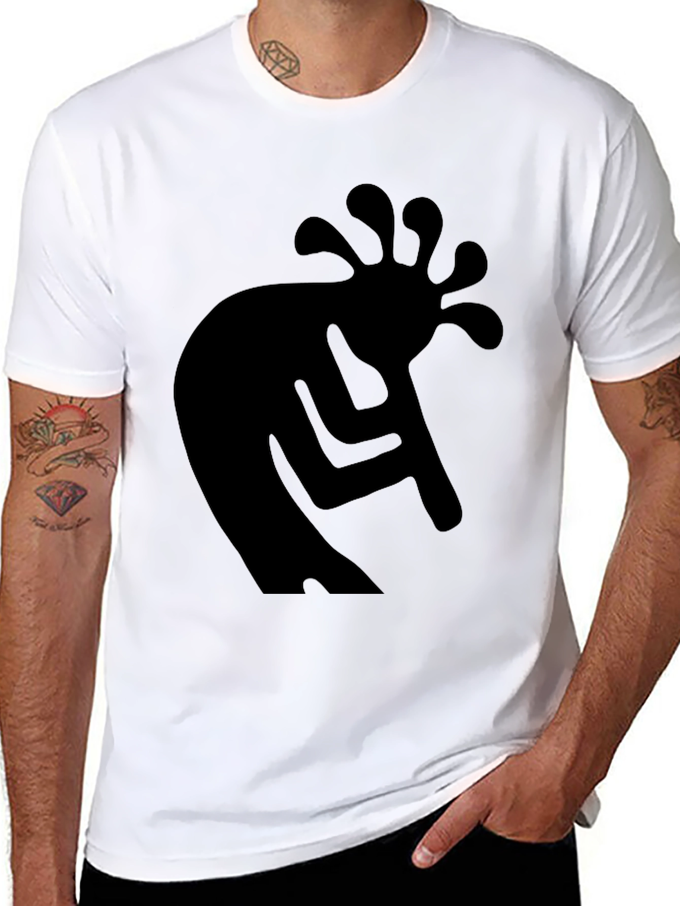 Kokopelli Graphic T-Shirt - Black Cotton Tee