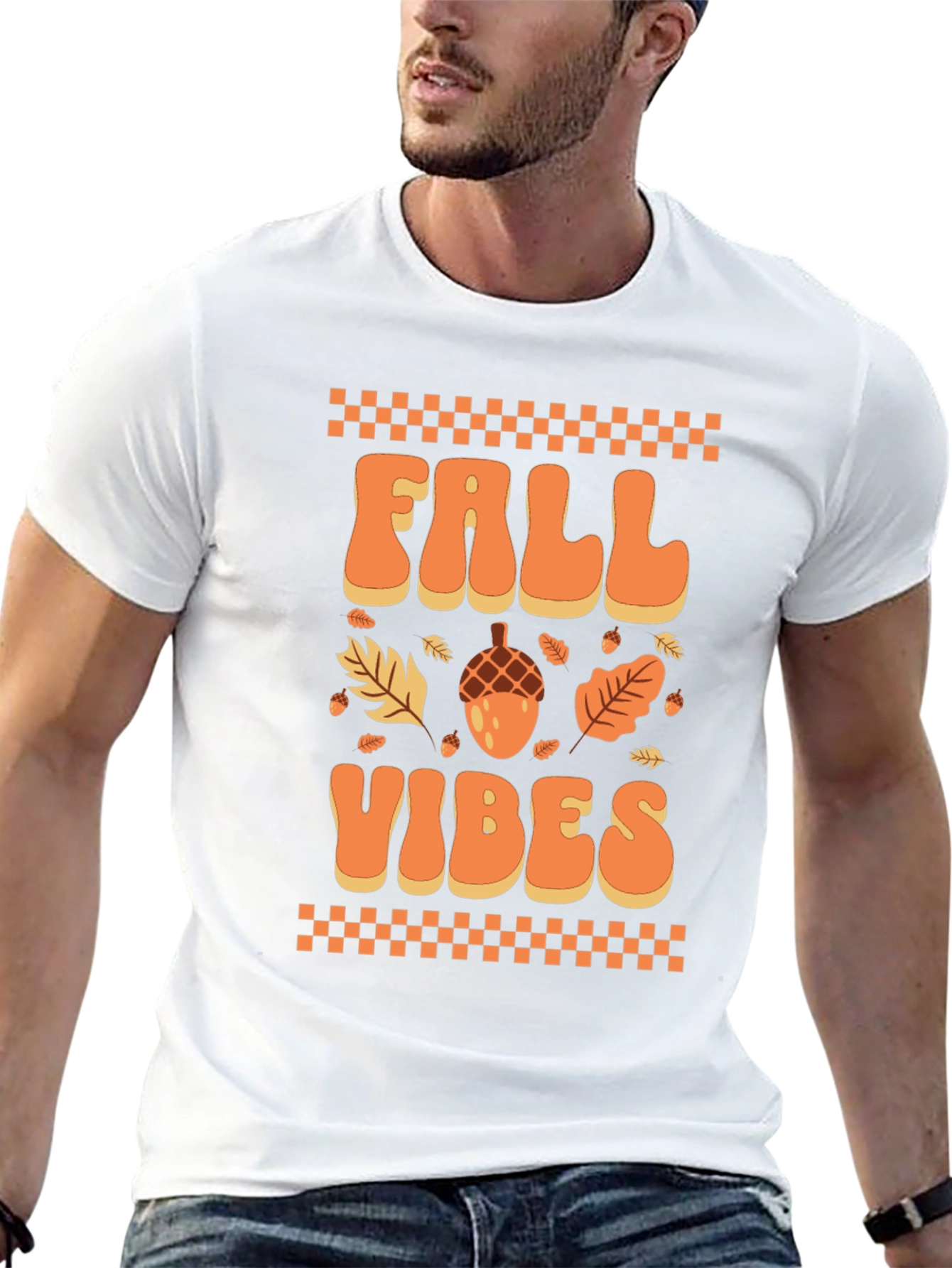 Fall Vibes Graphic Tee - Autumn Themed Shirt