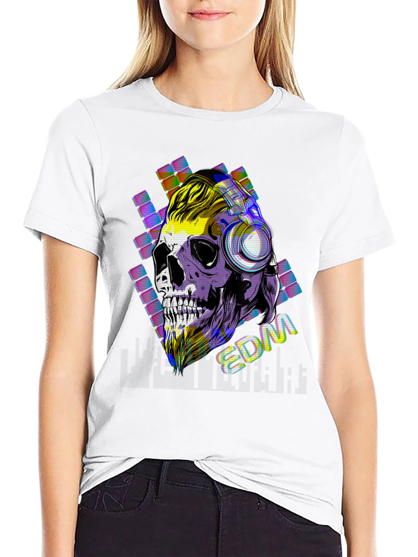 Skull EDM Graphic T-Shirt - Cool Music Lover Tee