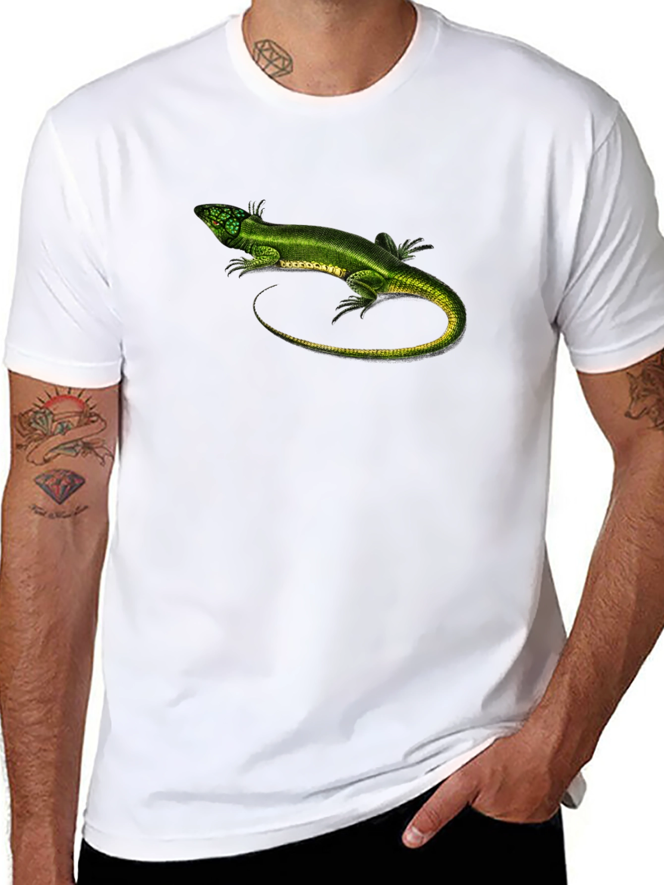 Green Lizard Graphic Tee - Nature Lovers Apparel