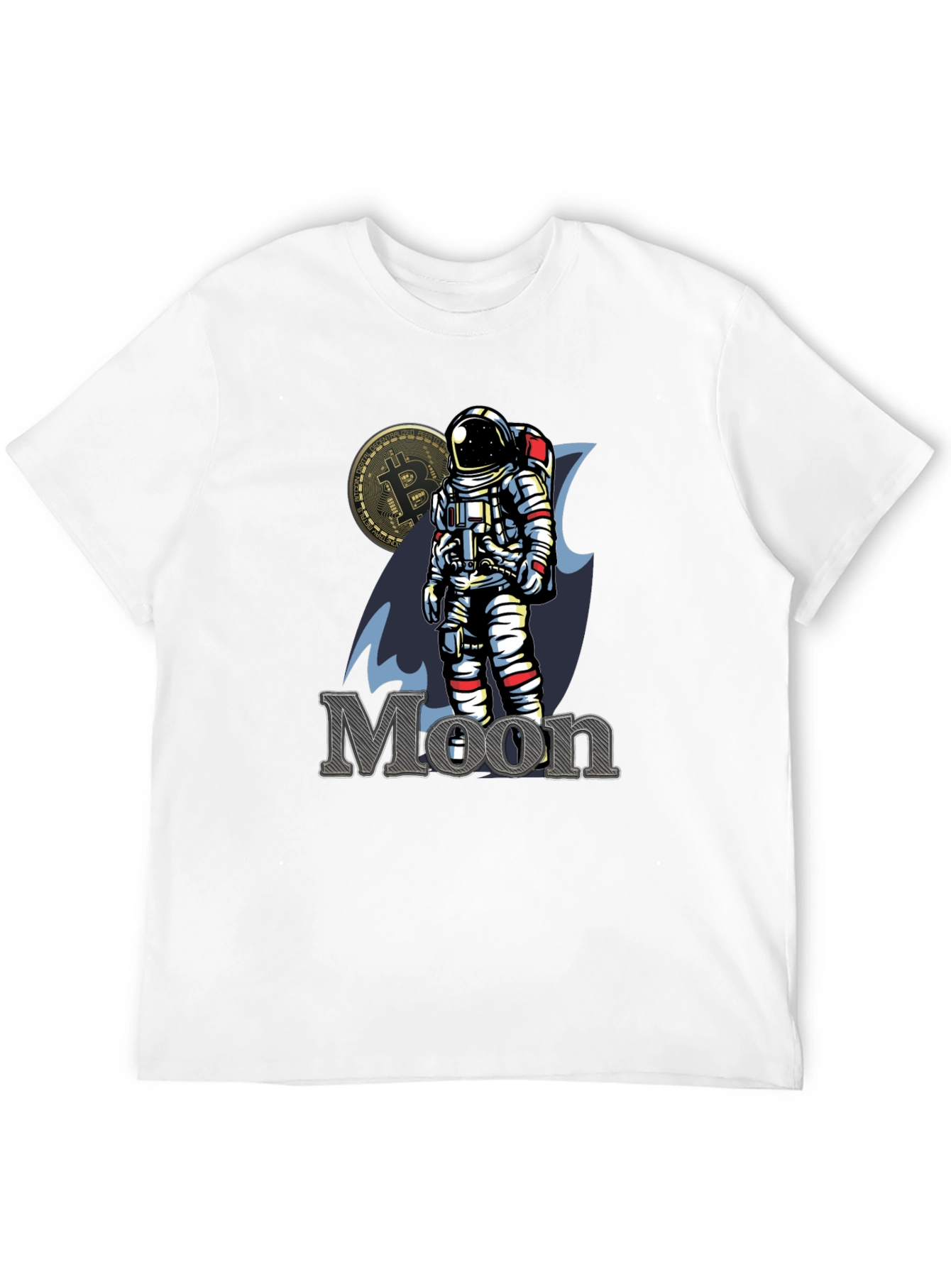 Bitcoin to the Moon Black T-Shirt