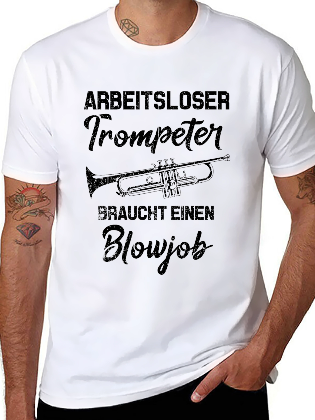 Arbeitsloser Trompeter T-Shirt - Funny Musician Tee