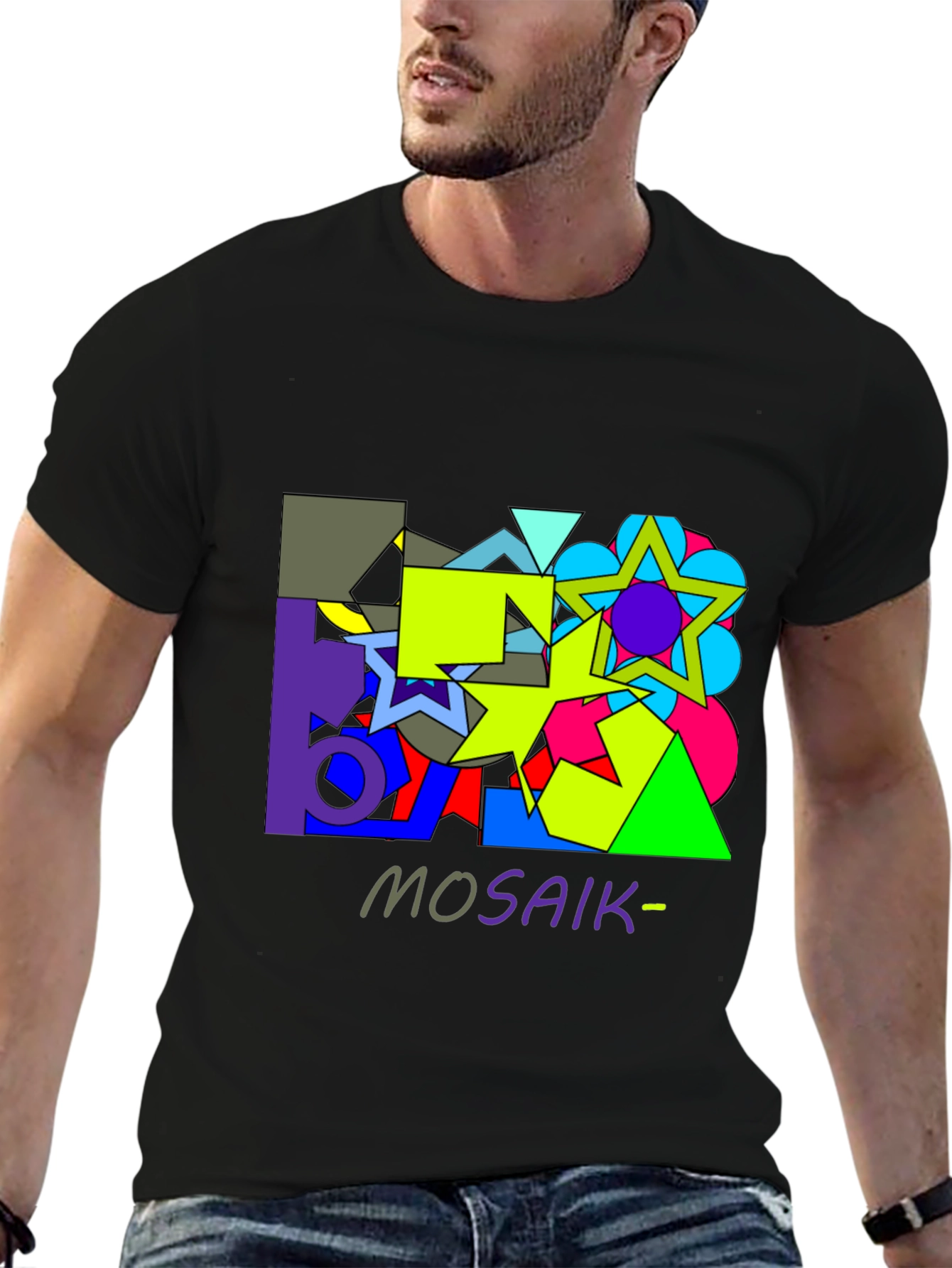 Abstract Geometric Mosaic Graphic T-Shirt - Unisex