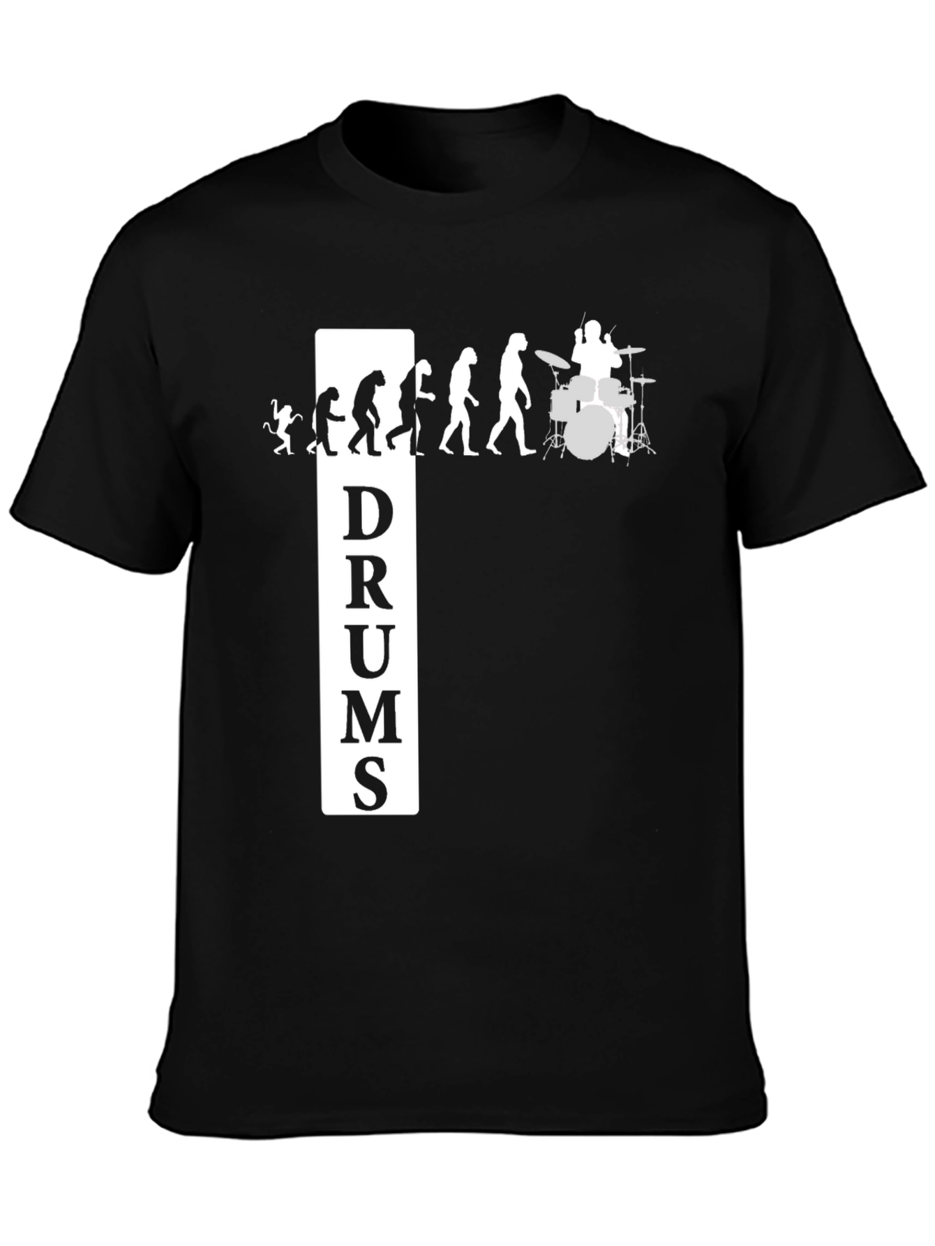 Evolution of Drums Black T-Shirt