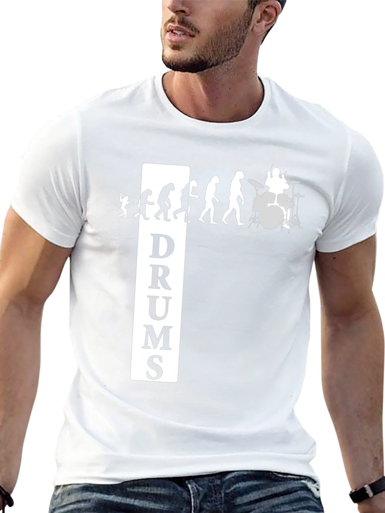 Evolution of Drums Black T-Shirt