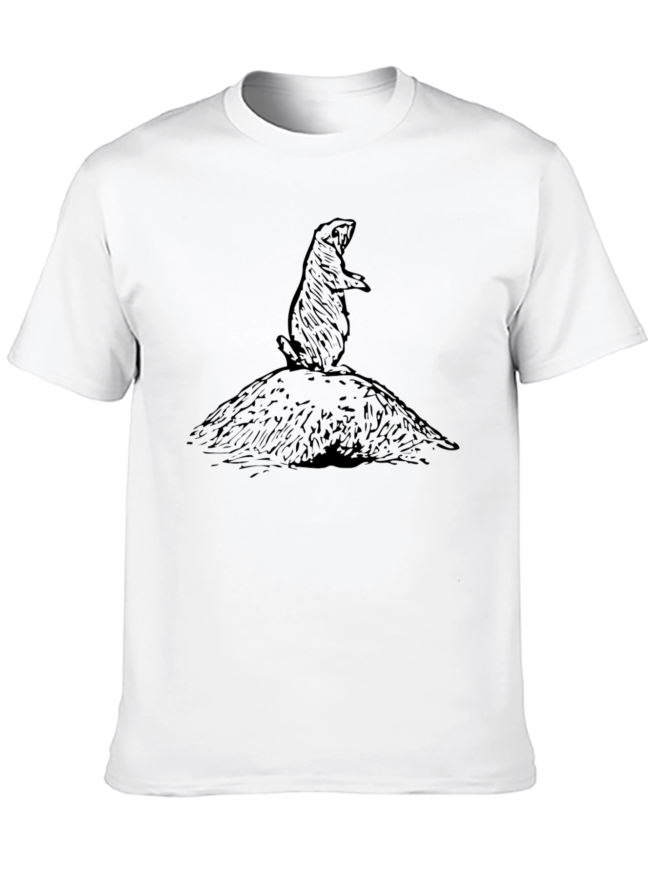 Groundhog Graphic Tee - Black Cotton T-Shirt