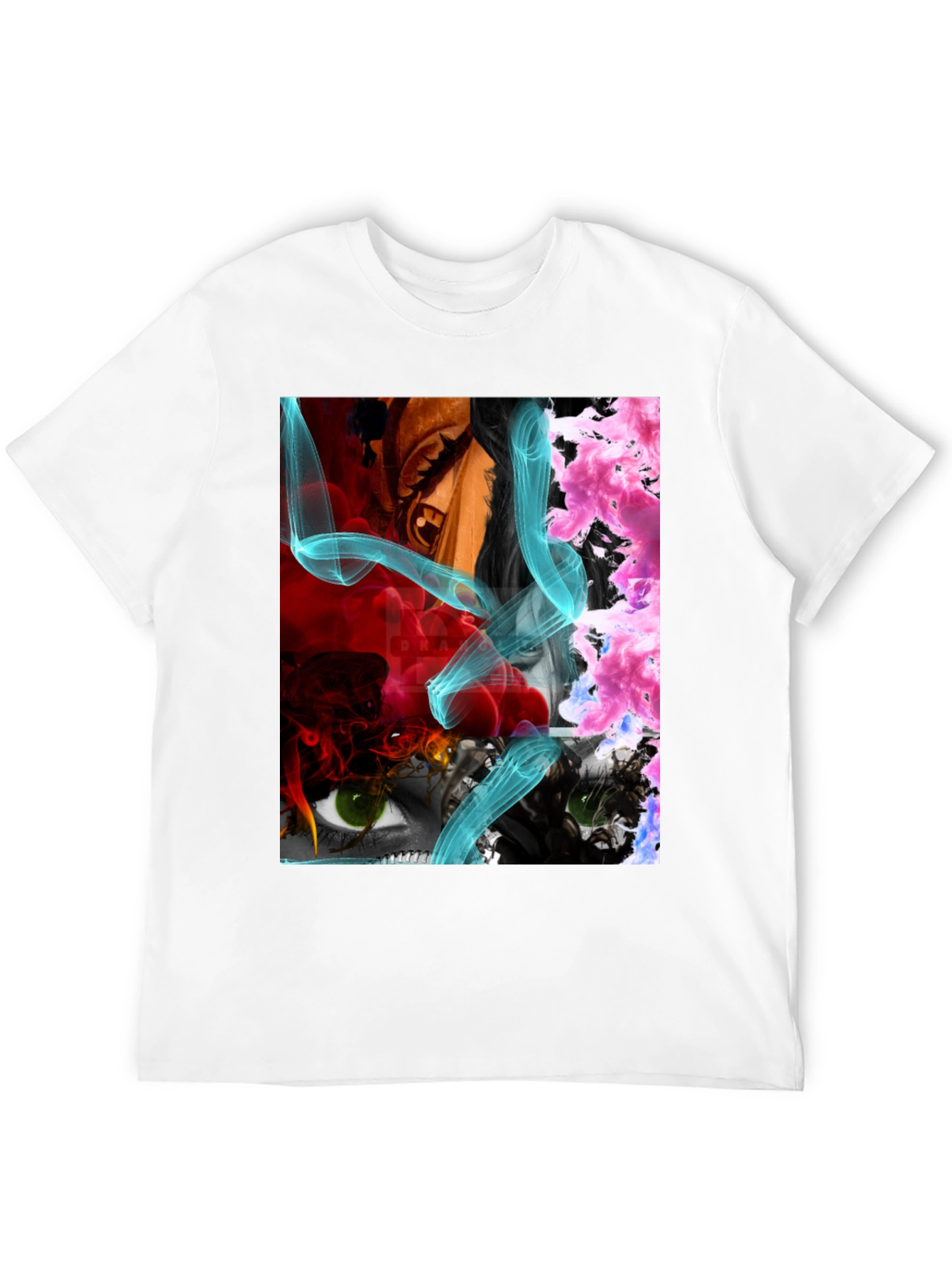 Eye-Catching Graphic Print Mens Black T-Shirt
