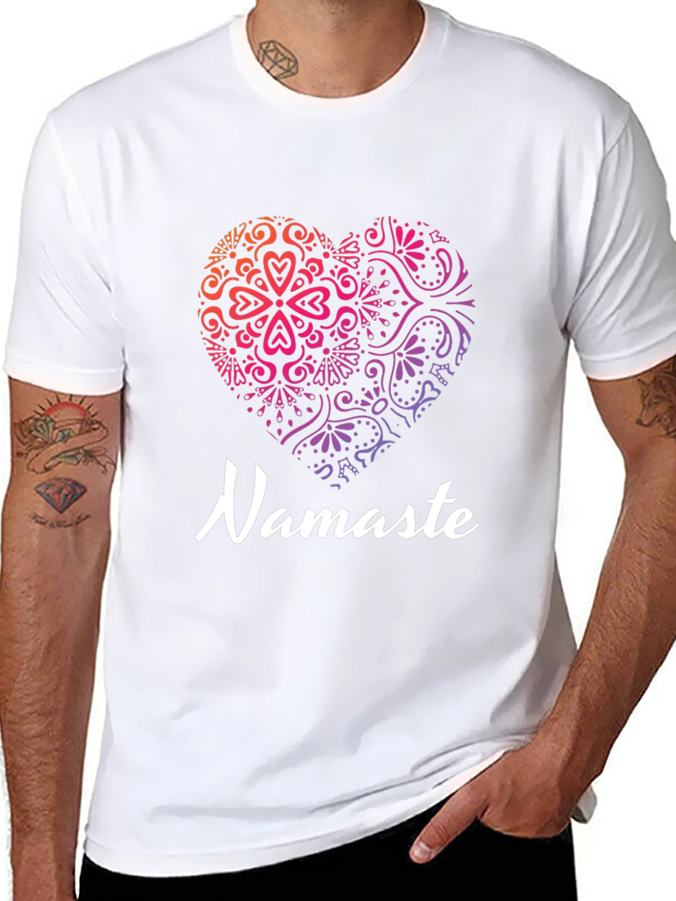Namaste Heart Graphic Tee - Yoga Shirt