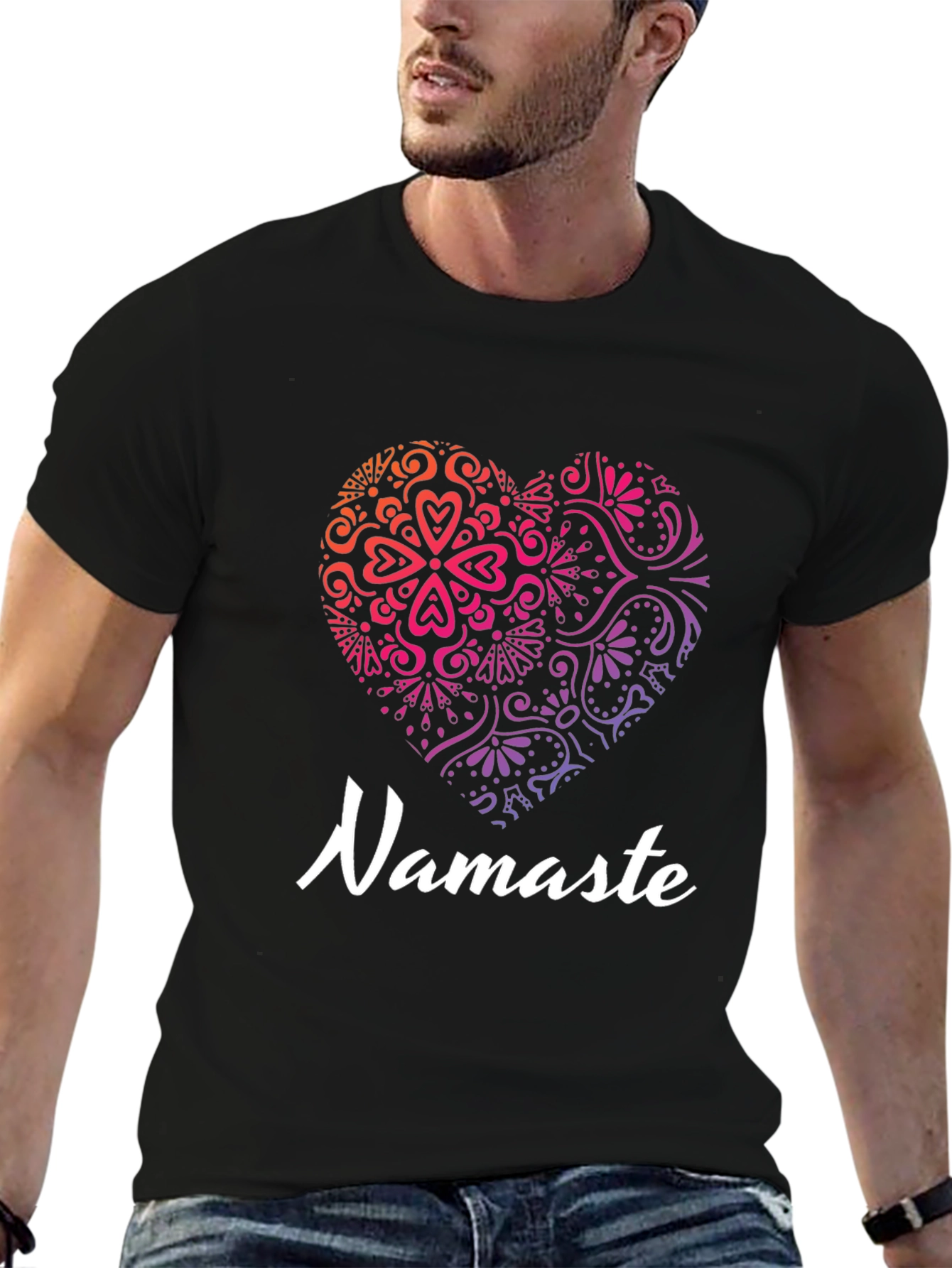 Namaste Heart Graphic Tee - Yoga Shirt