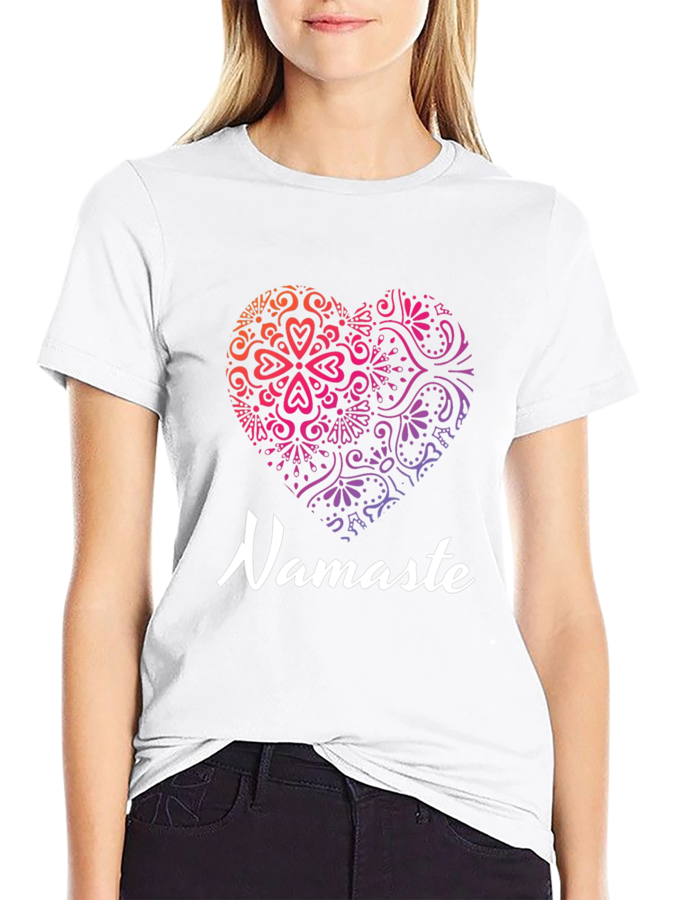 Namaste Heart Graphic Tee - Yoga Shirt