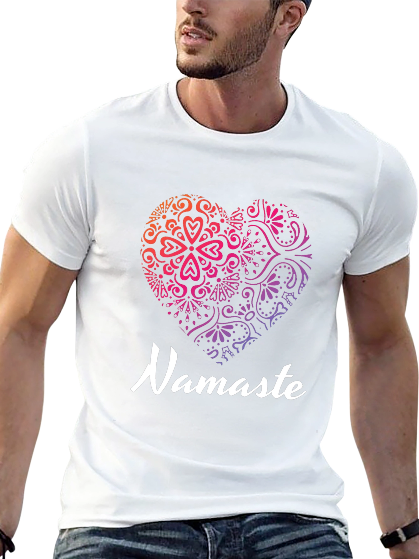 Namaste Heart Graphic Tee - Yoga Shirt