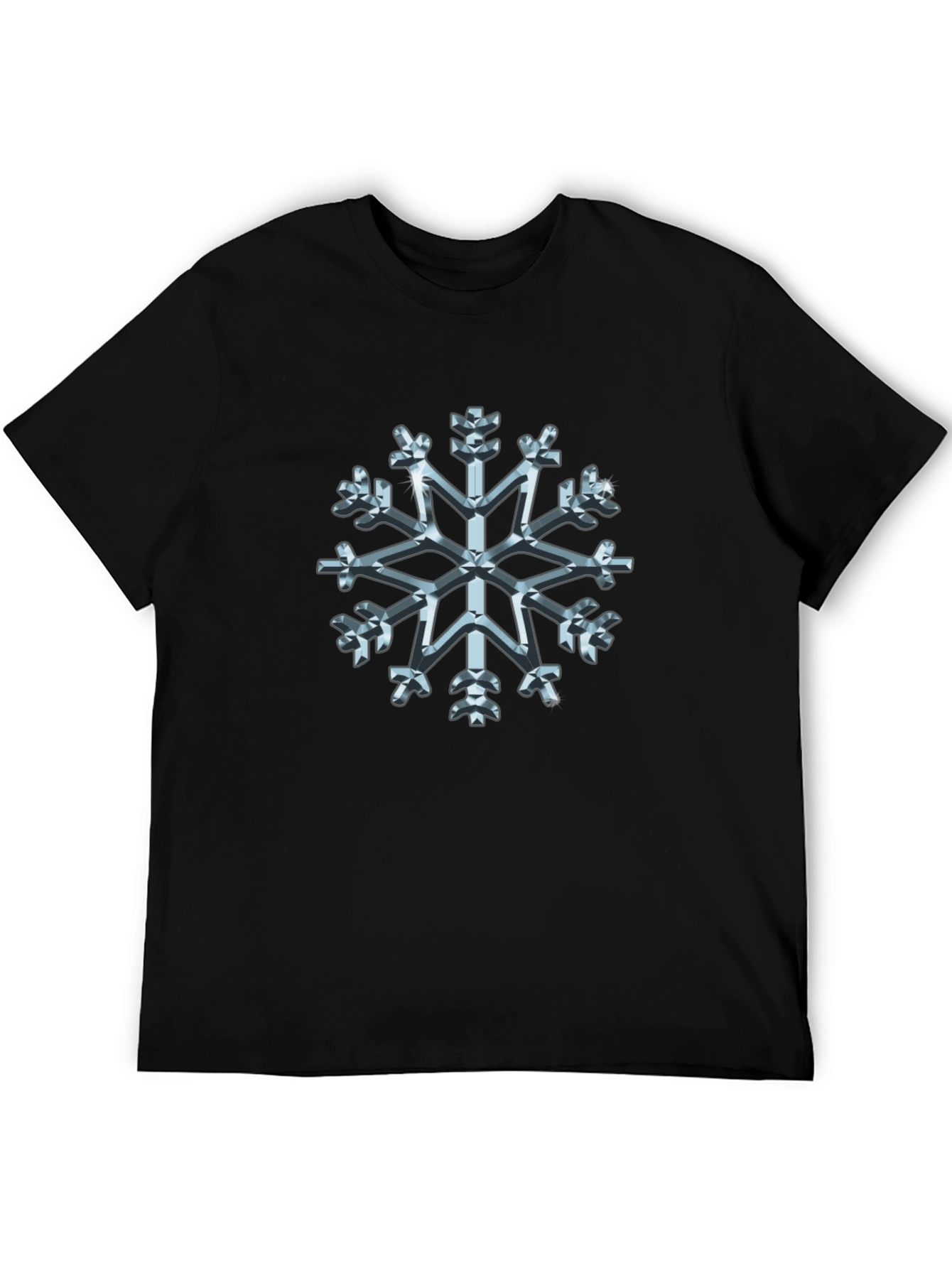 3D Snowflake Graphic Tee - Winter Holiday Style