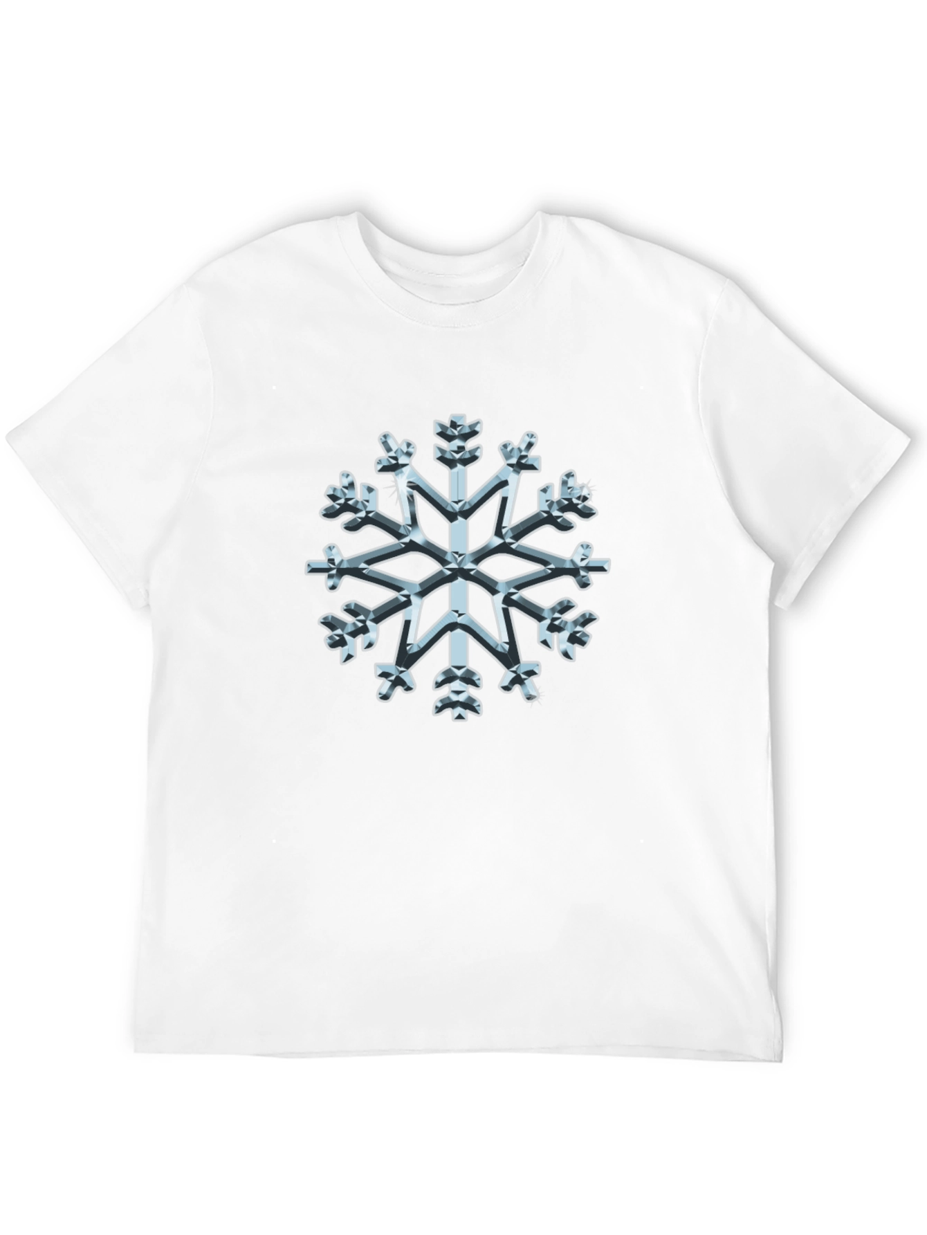 3D Snowflake Graphic Tee - Winter Holiday Style