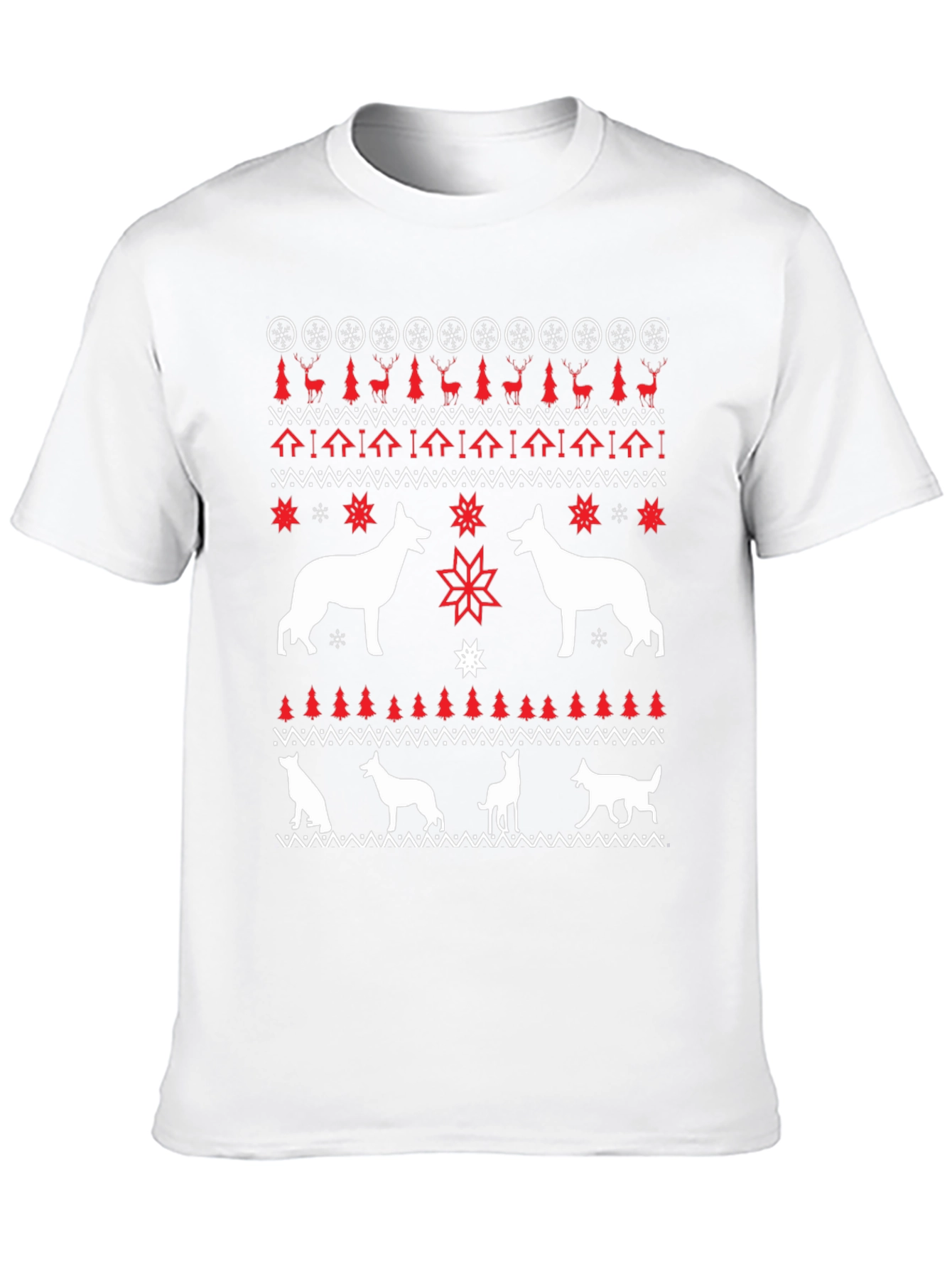 Dog Christmas Sweater T-Shirt Holiday Graphic Tee
