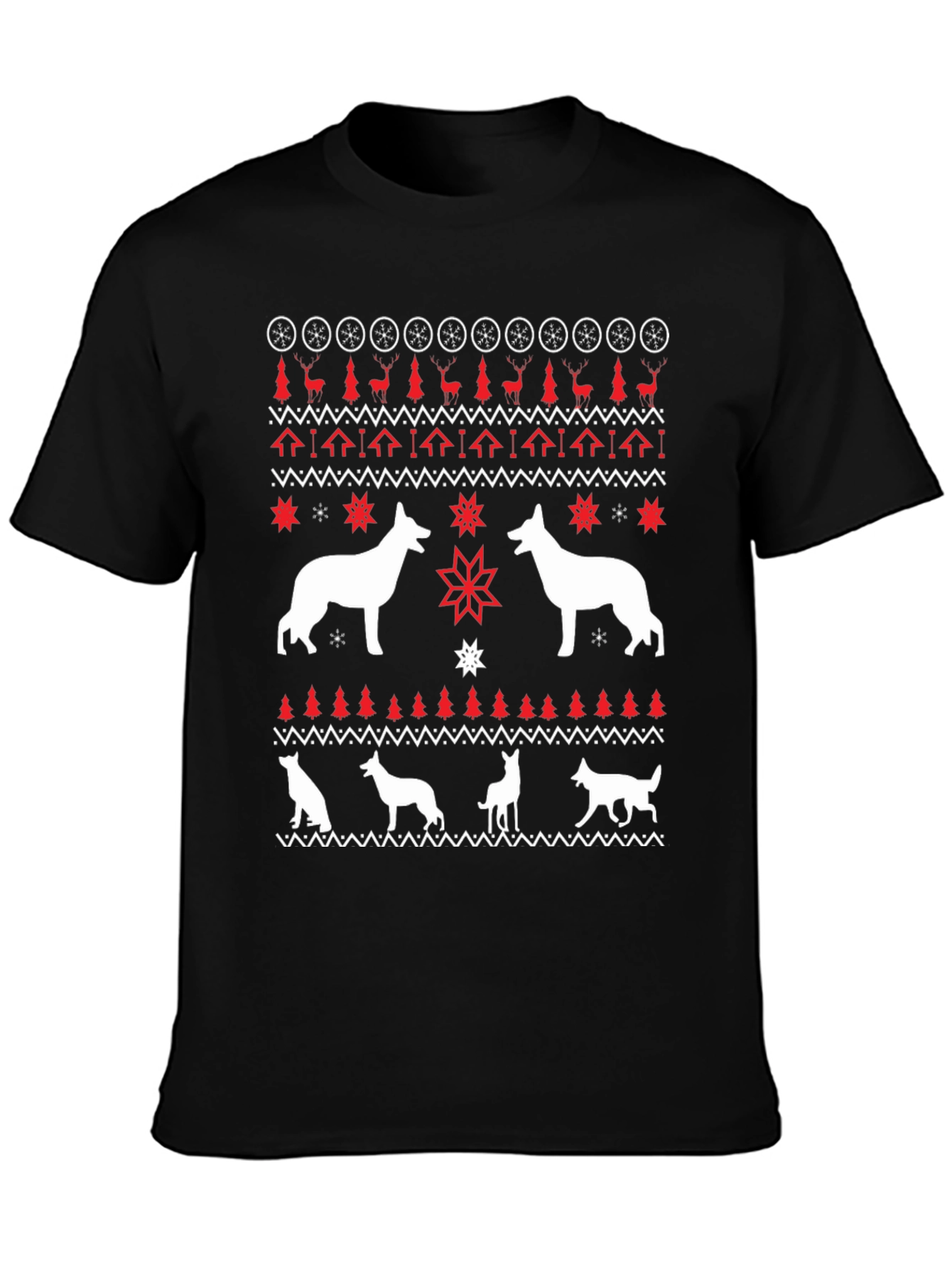 Dog Christmas Sweater T-Shirt Holiday Graphic Tee