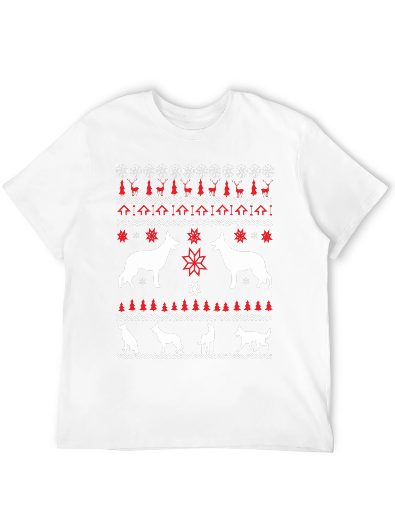 Dog Christmas Sweater T-Shirt Holiday Graphic Tee