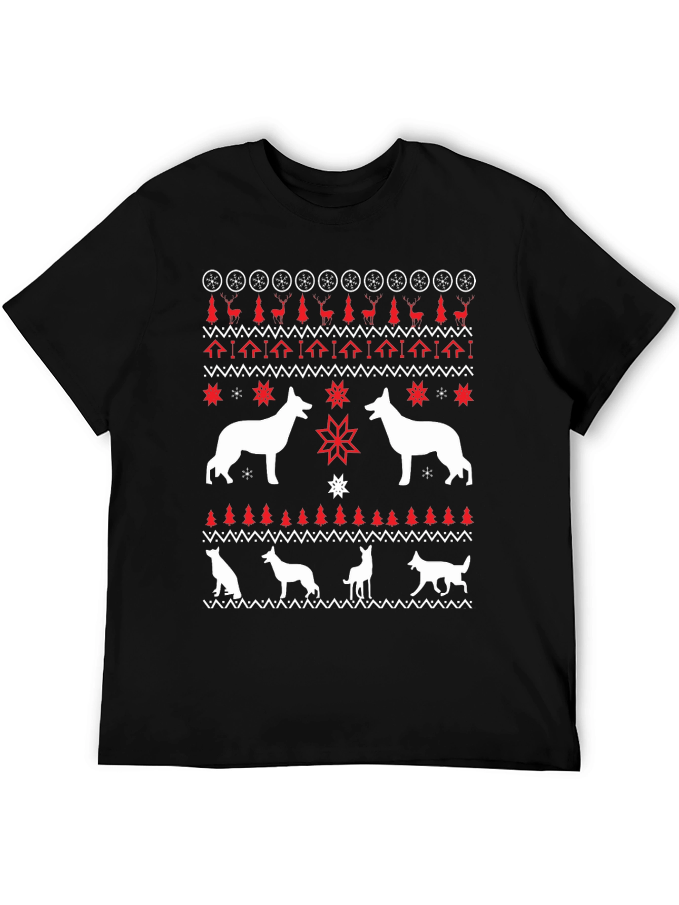 Dog Christmas Sweater T-Shirt Holiday Graphic Tee