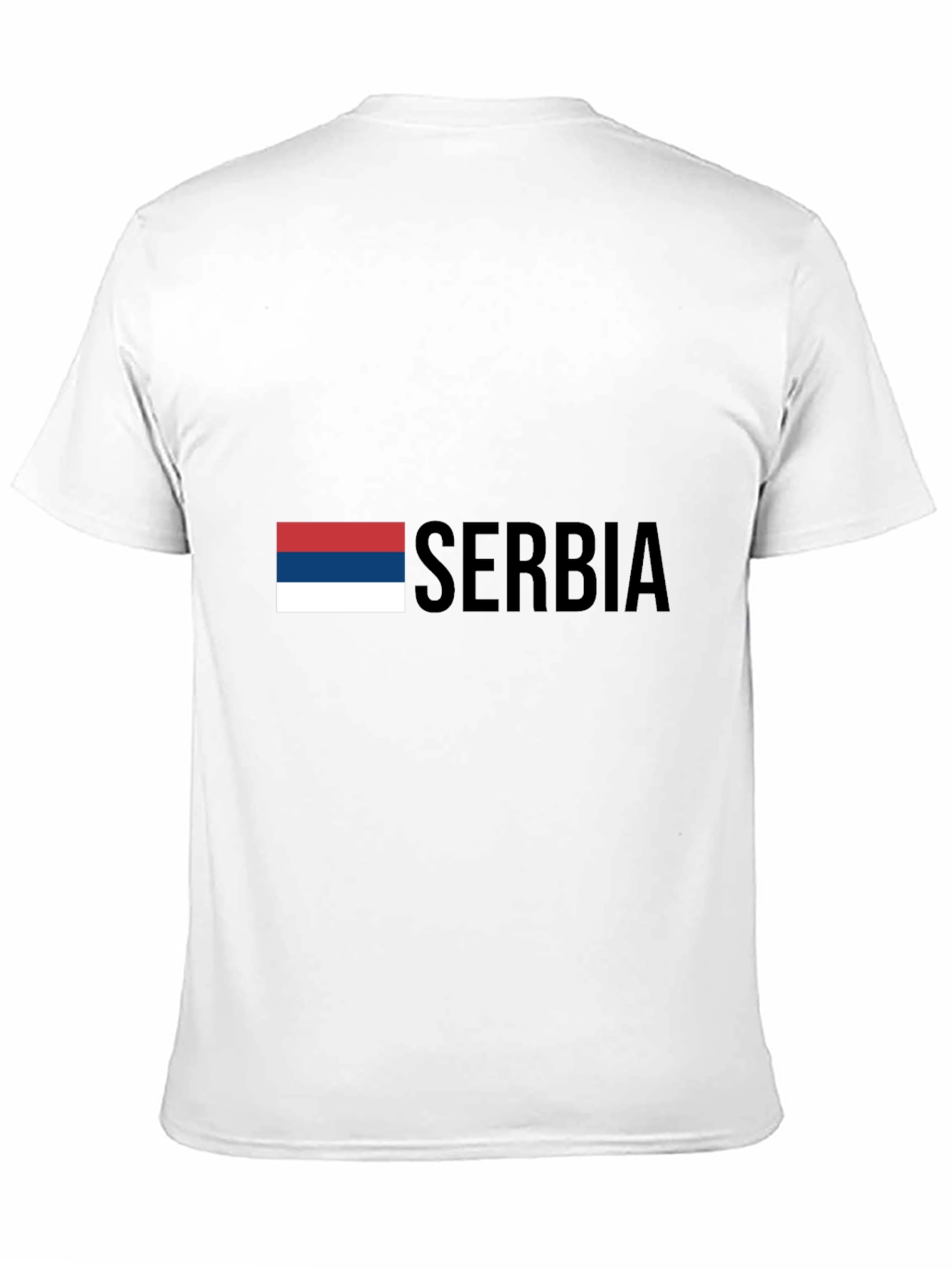 Serbia Flag T-Shirt - Black Graphic Tee