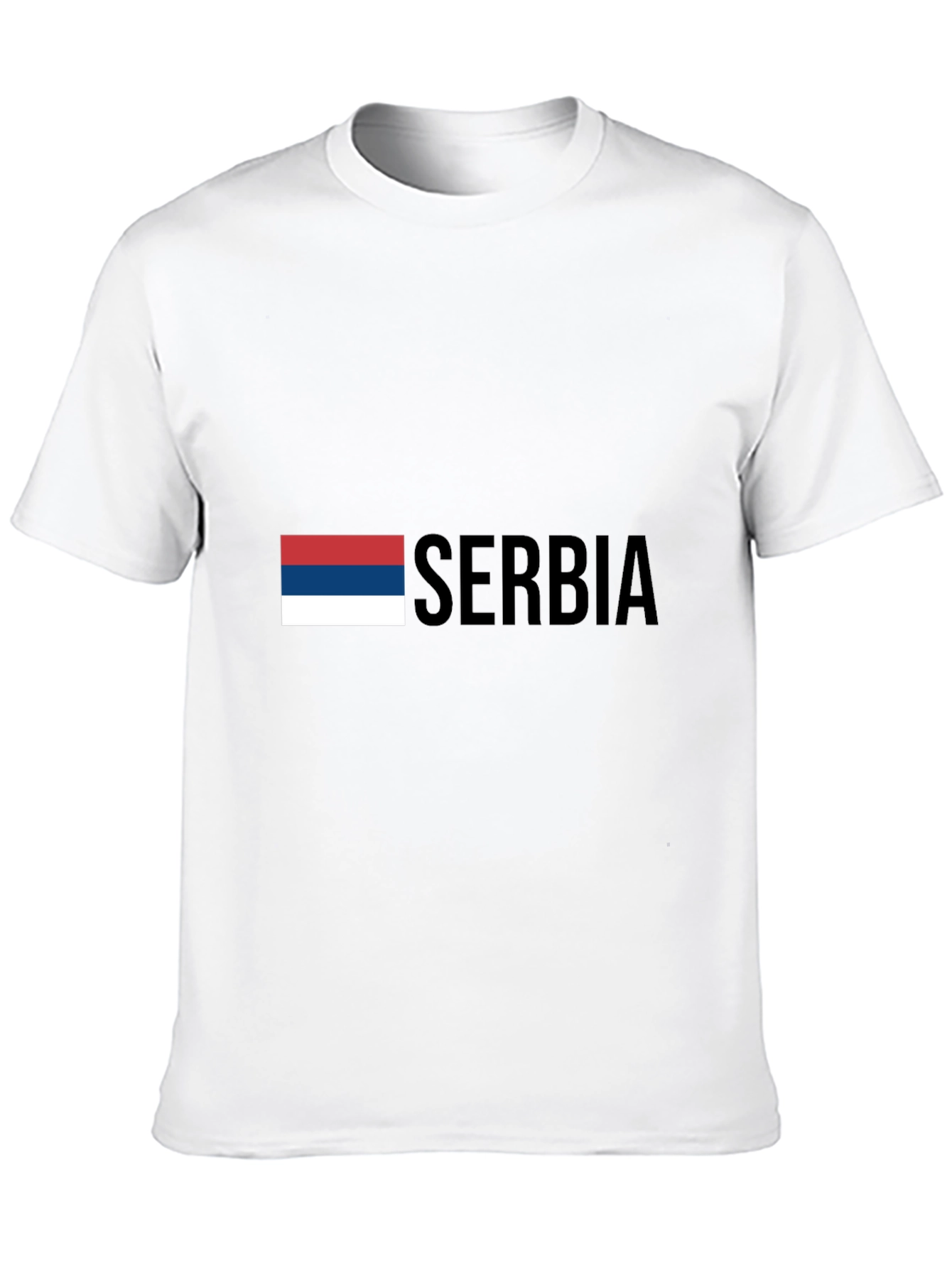 Serbia Flag T-Shirt - Black Graphic Tee