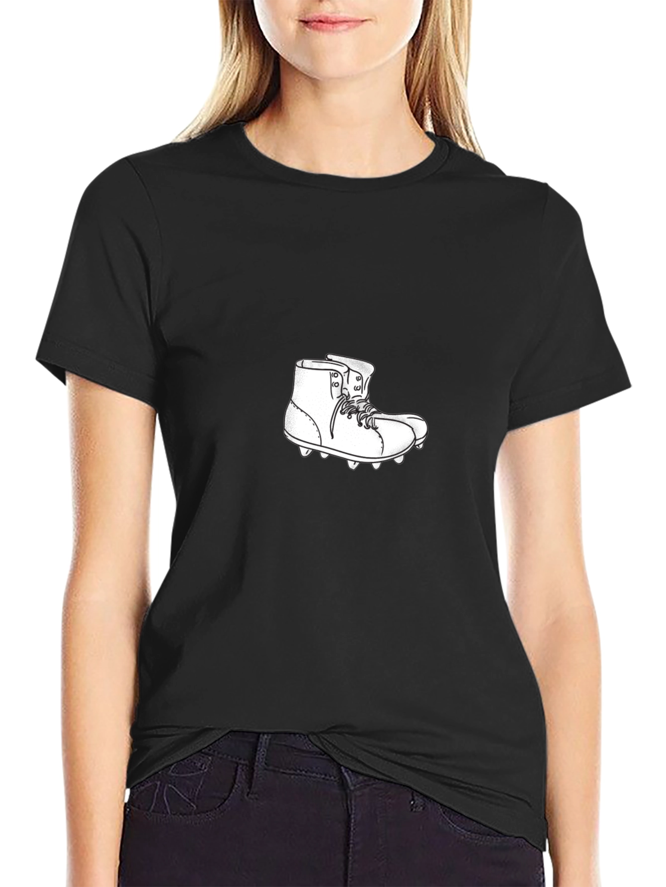 Classic Football Boot Graphic Tee - Black