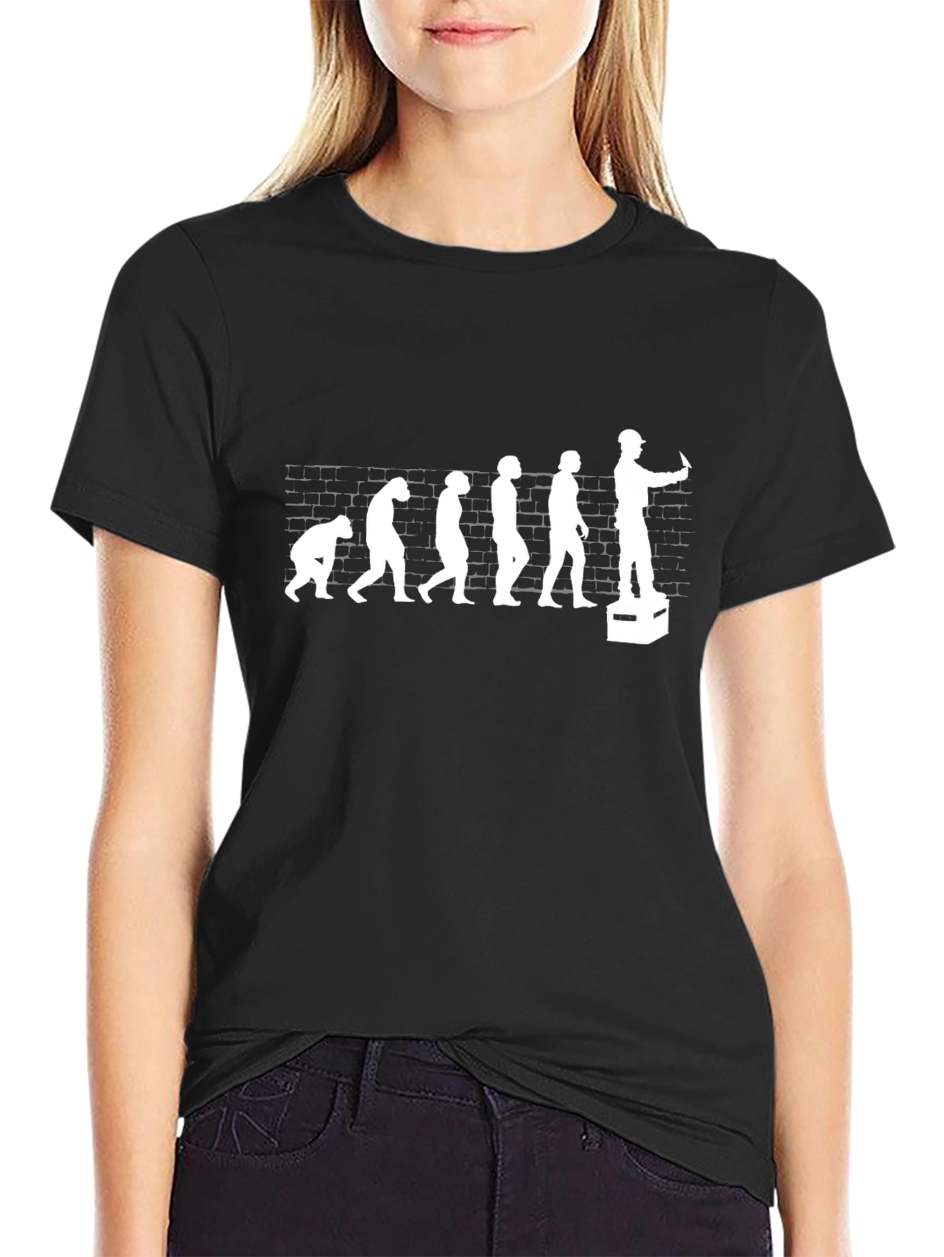 Evolution of Selfie Black T-Shirt