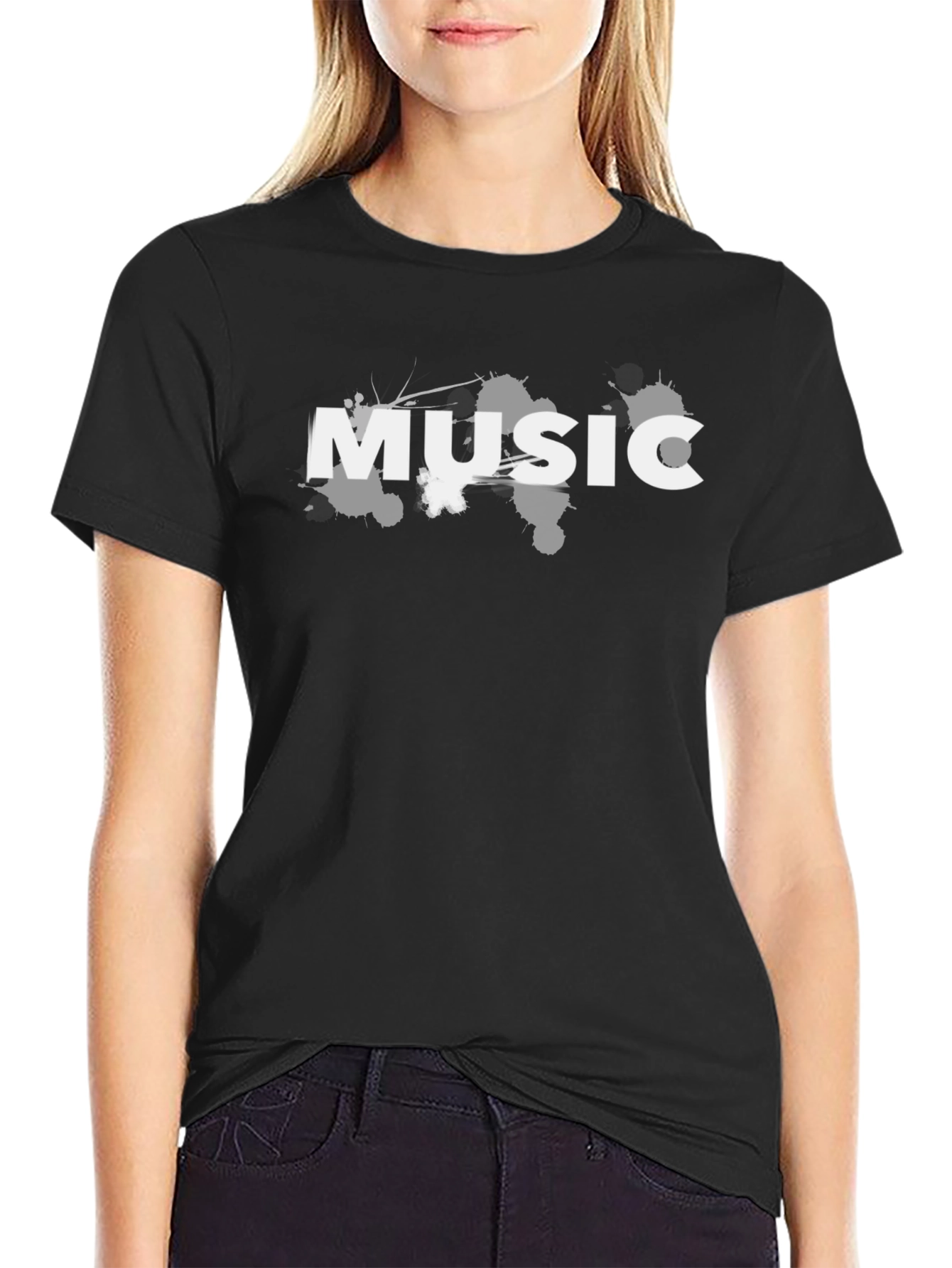 Music Graphic T-Shirt - Black
