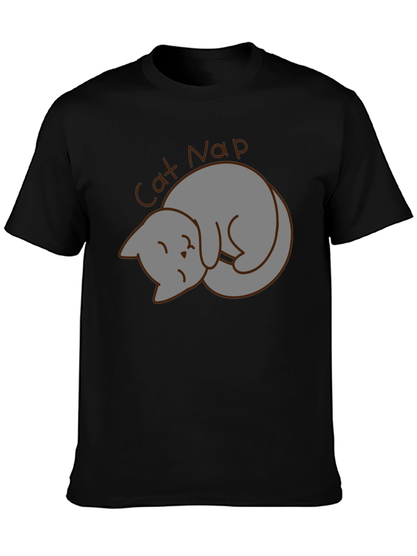 Cat Nap Graphic Tee - Unisex Black T-Shirt
