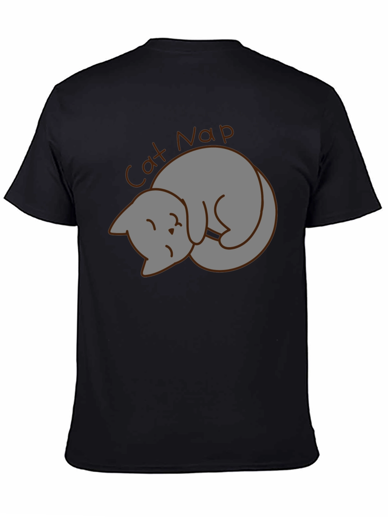 Cat Nap Graphic Tee - Unisex Black T-Shirt