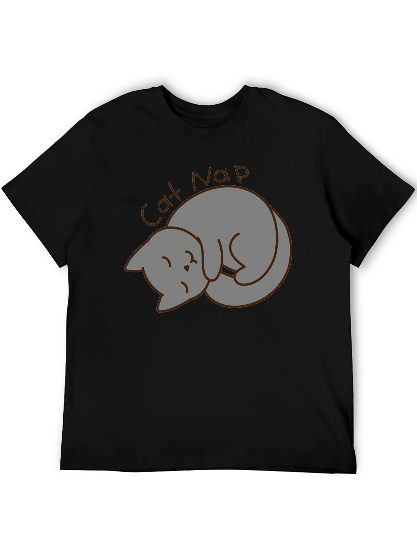 Cat Nap Graphic Tee - Unisex Black T-Shirt