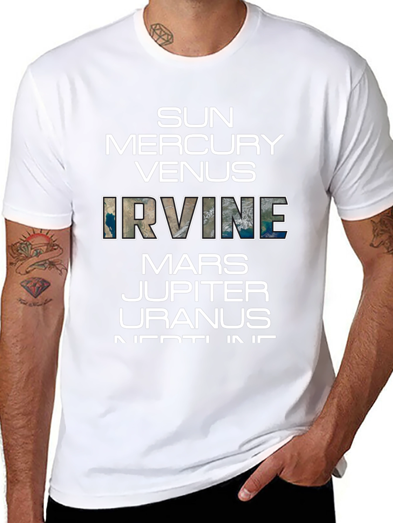 Planets of Irvine T-Shirt - Black Graphic Tee