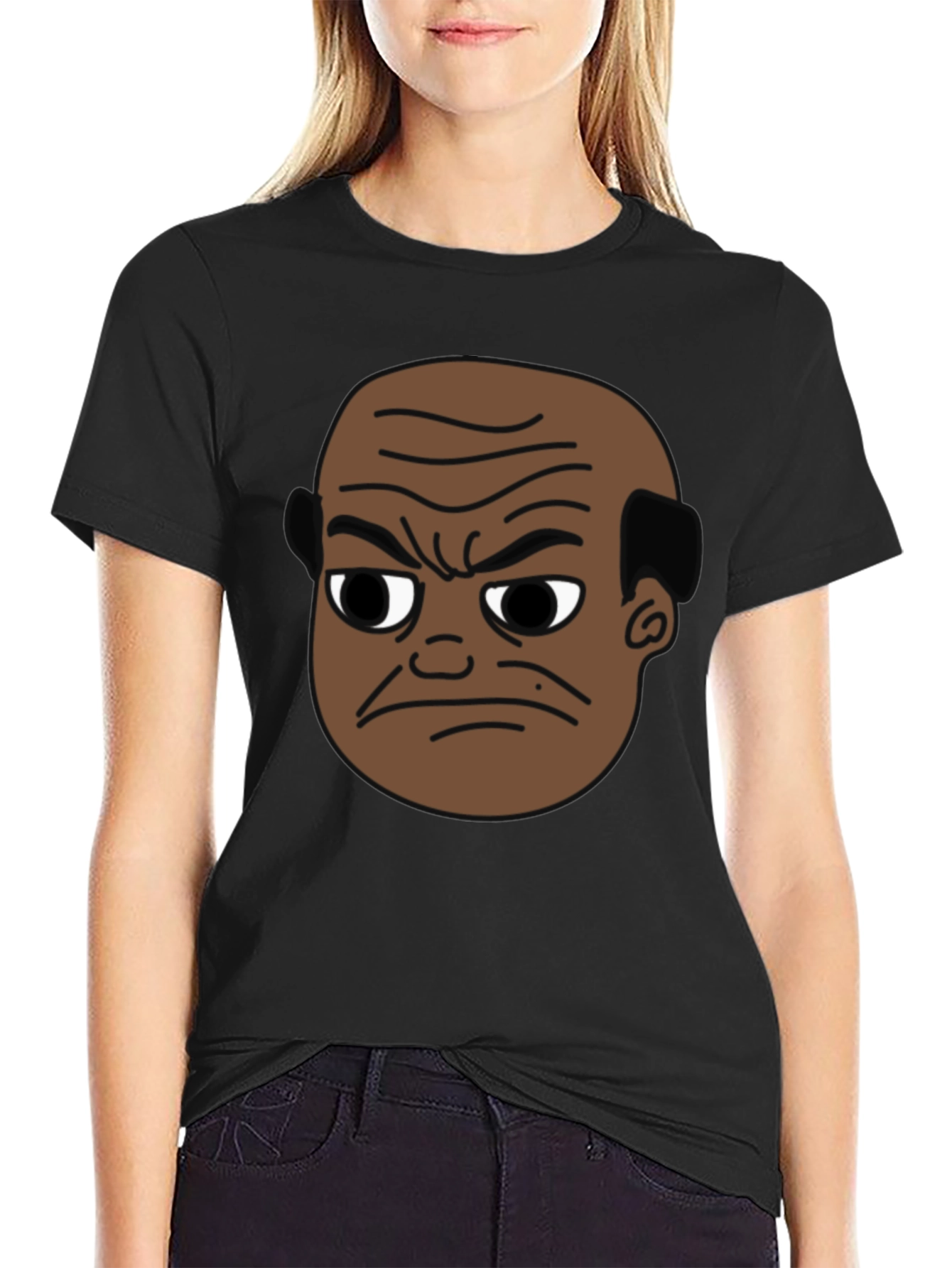 Angry Man Cartoon T-Shirt - Black Graphic Tee