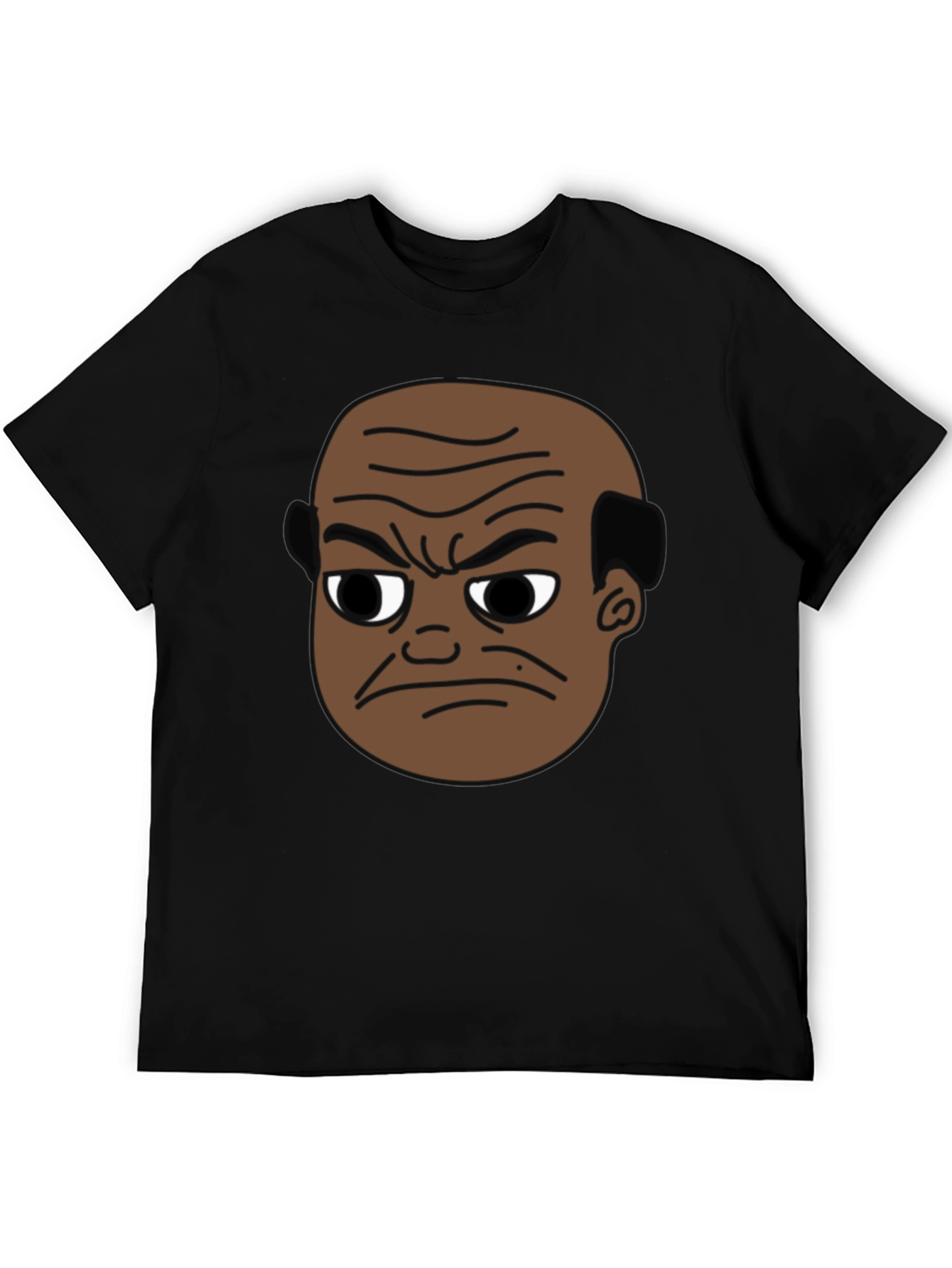 Angry Man Cartoon T-Shirt - Black Graphic Tee