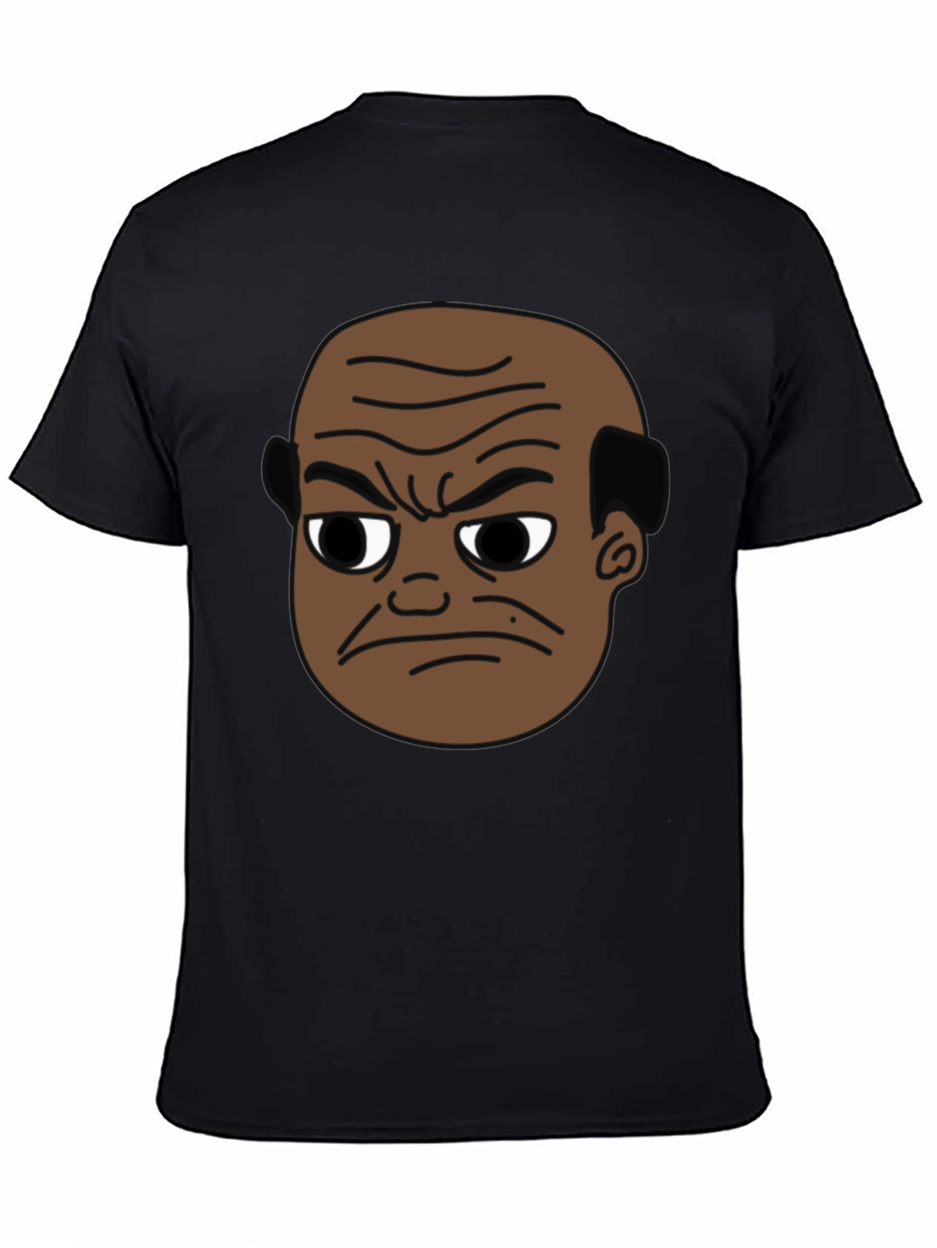 Angry Man Cartoon T-Shirt - Black Graphic Tee