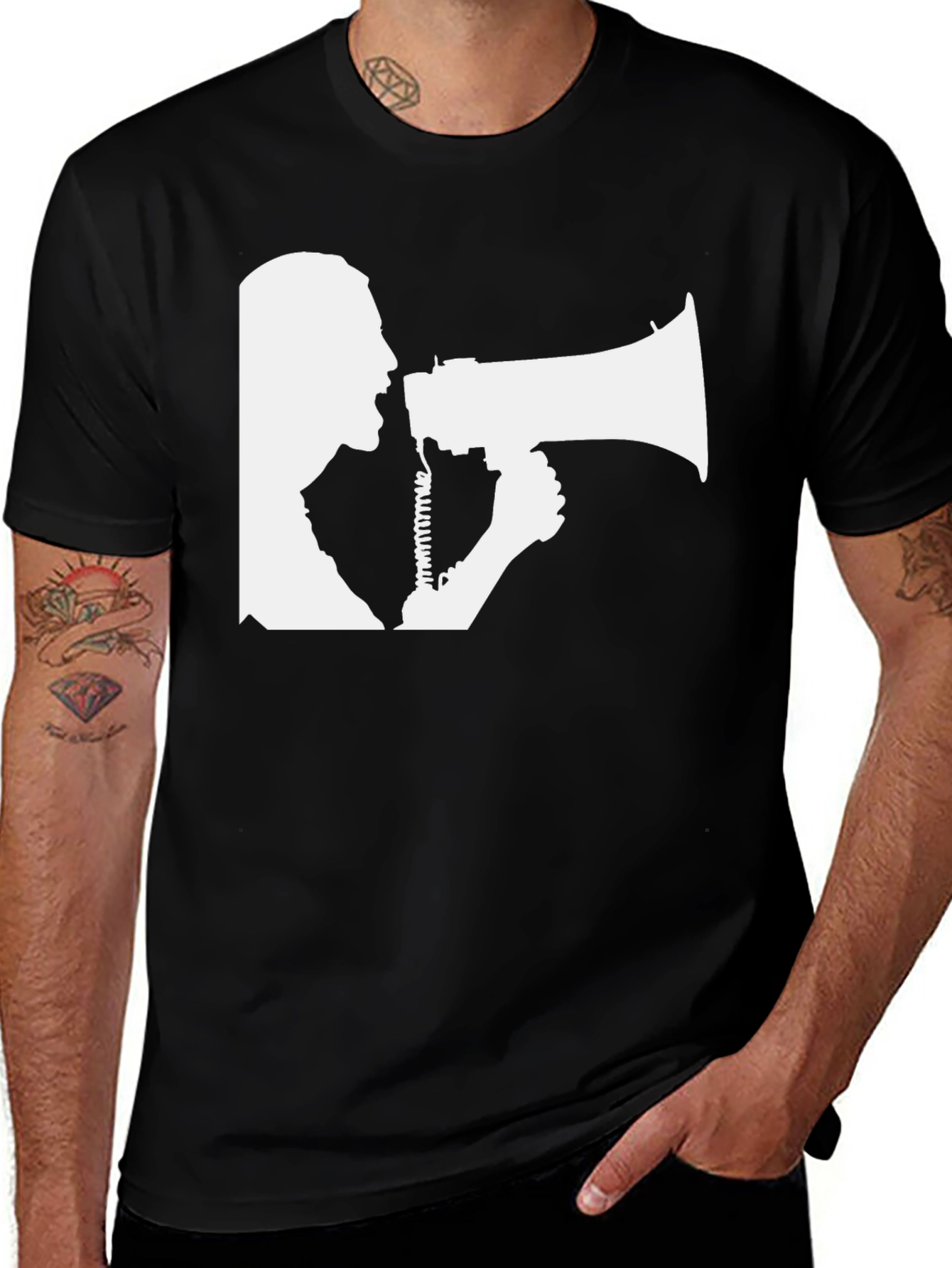 Megaphone Graphic Tee - Speak Your Mind!