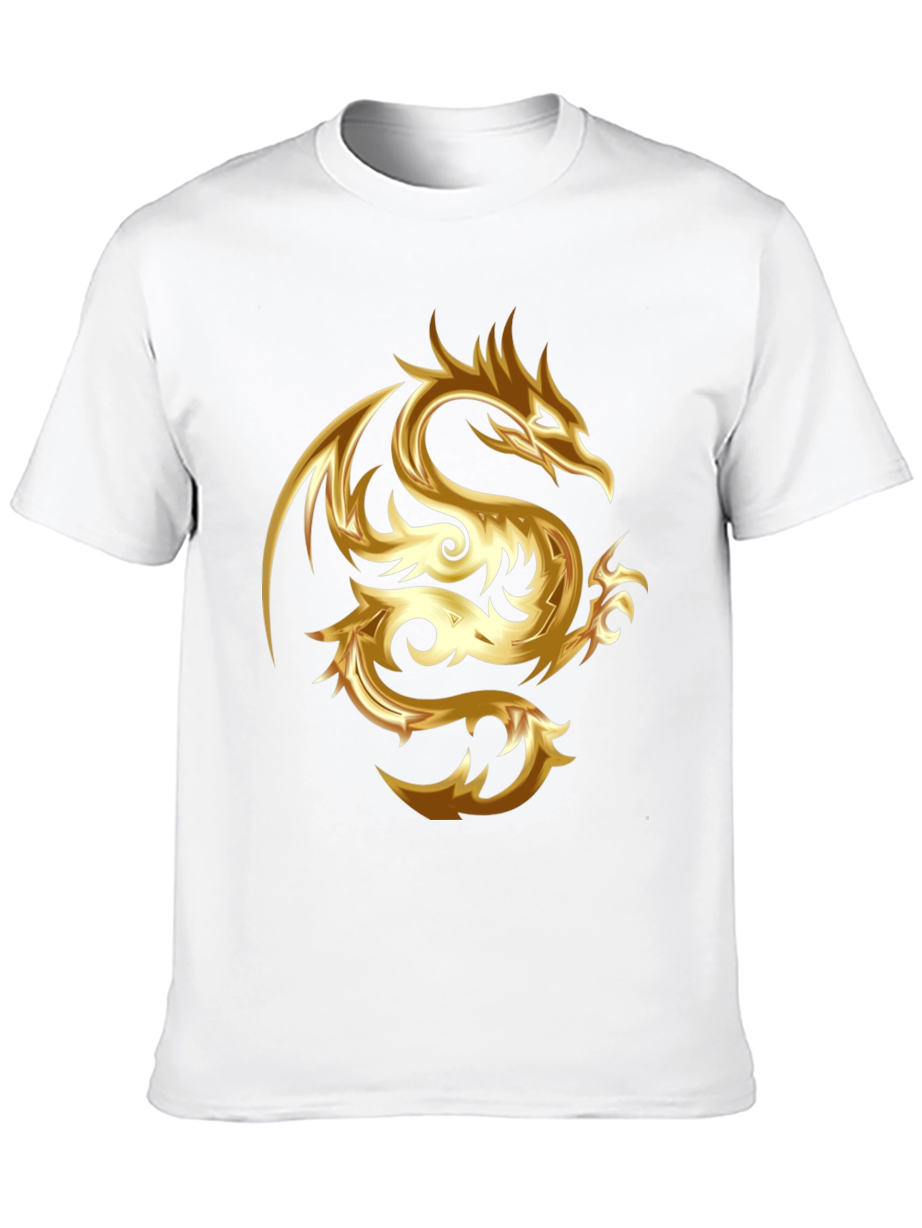 Golden Dragon Graphic Black T-Shirt