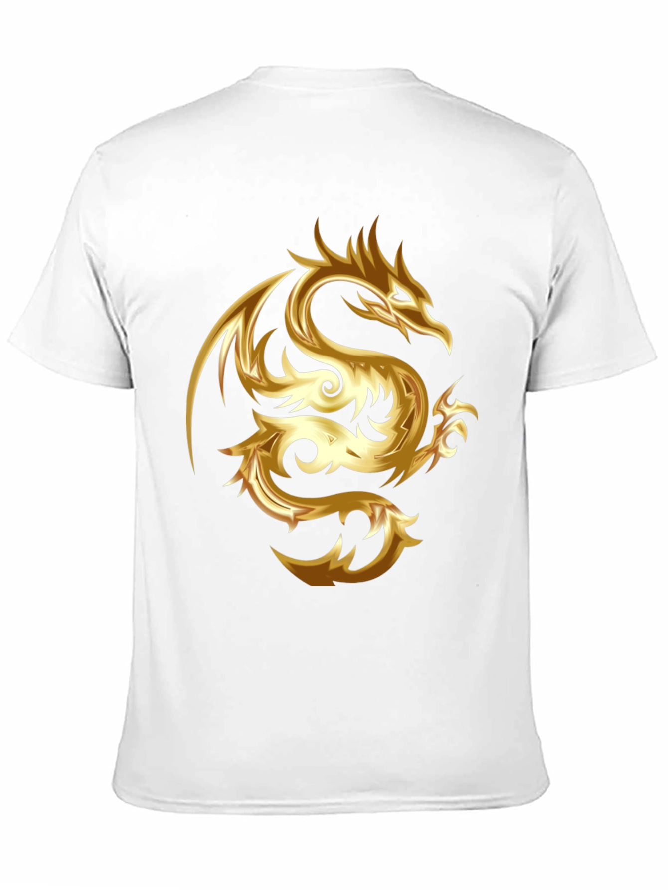 Golden Dragon Graphic Black T-Shirt