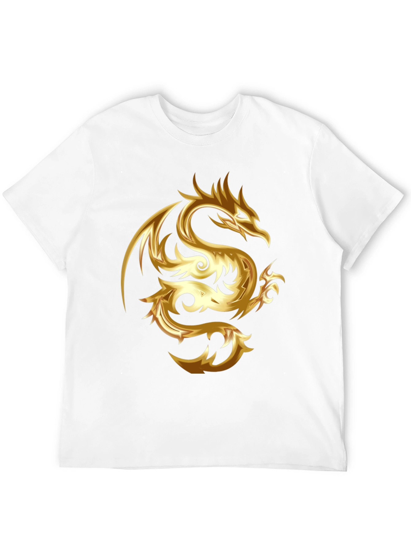 Golden Dragon Graphic Black T-Shirt