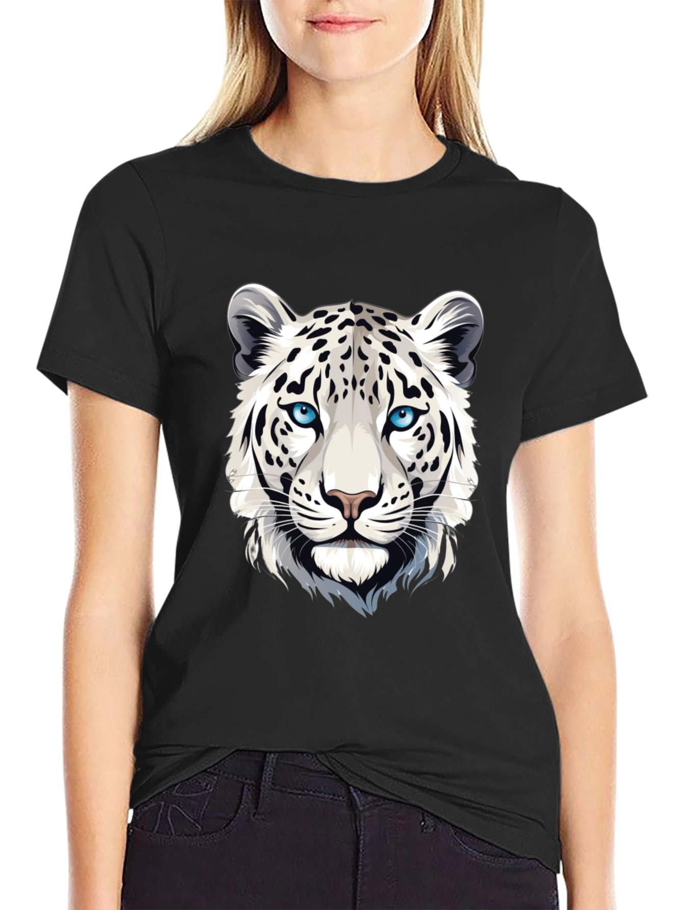 White Tiger Graphic Tee - Cool Animal Design