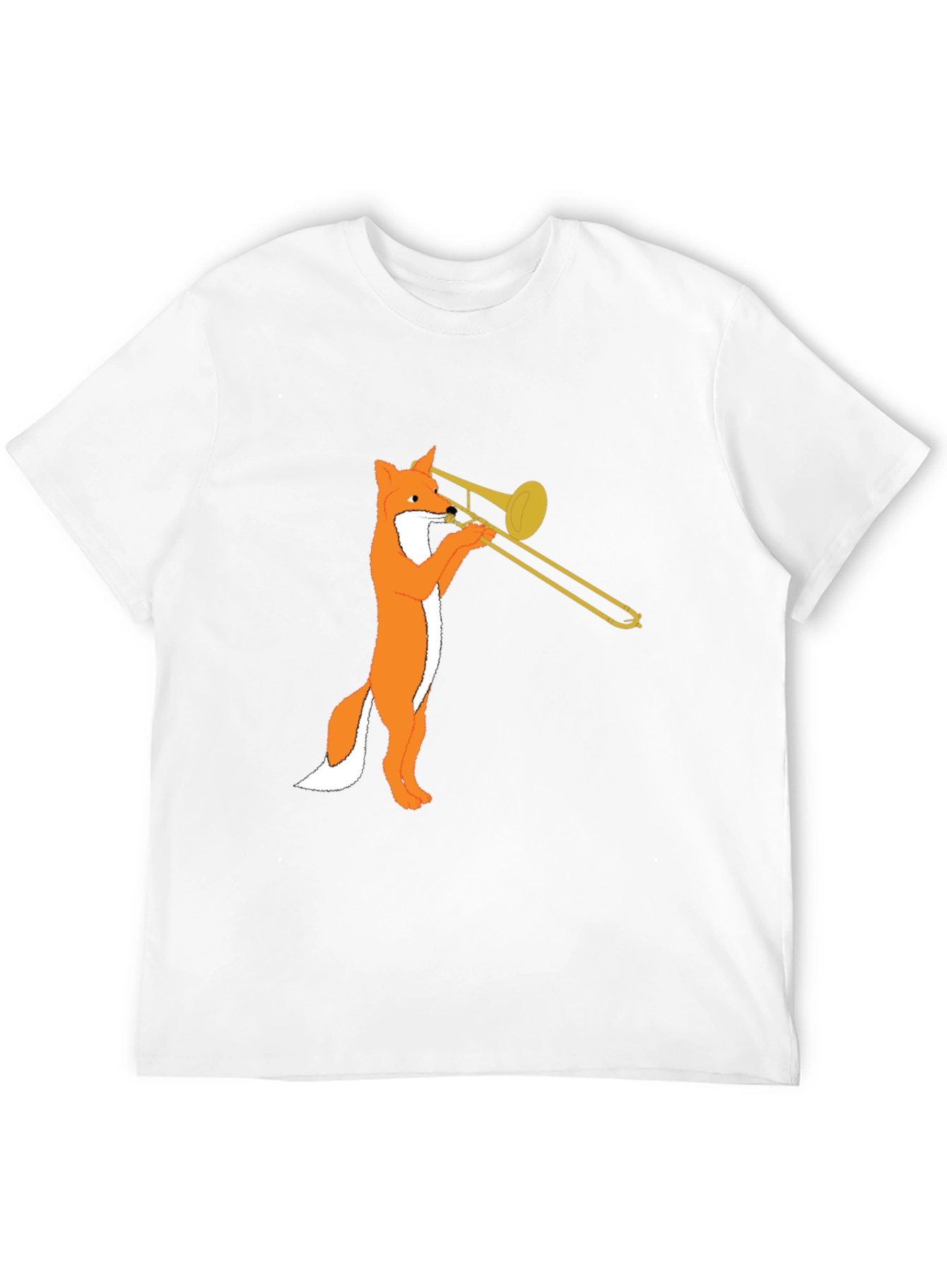 Fox Trombone T-Shirt - Black Graphic Tee