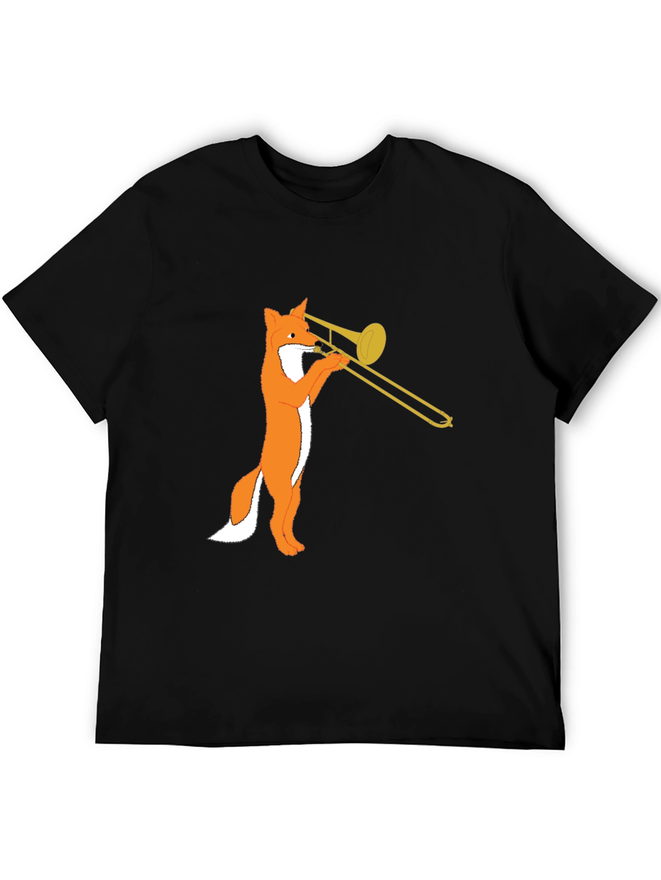 Fox Trombone T-Shirt - Black Graphic Tee