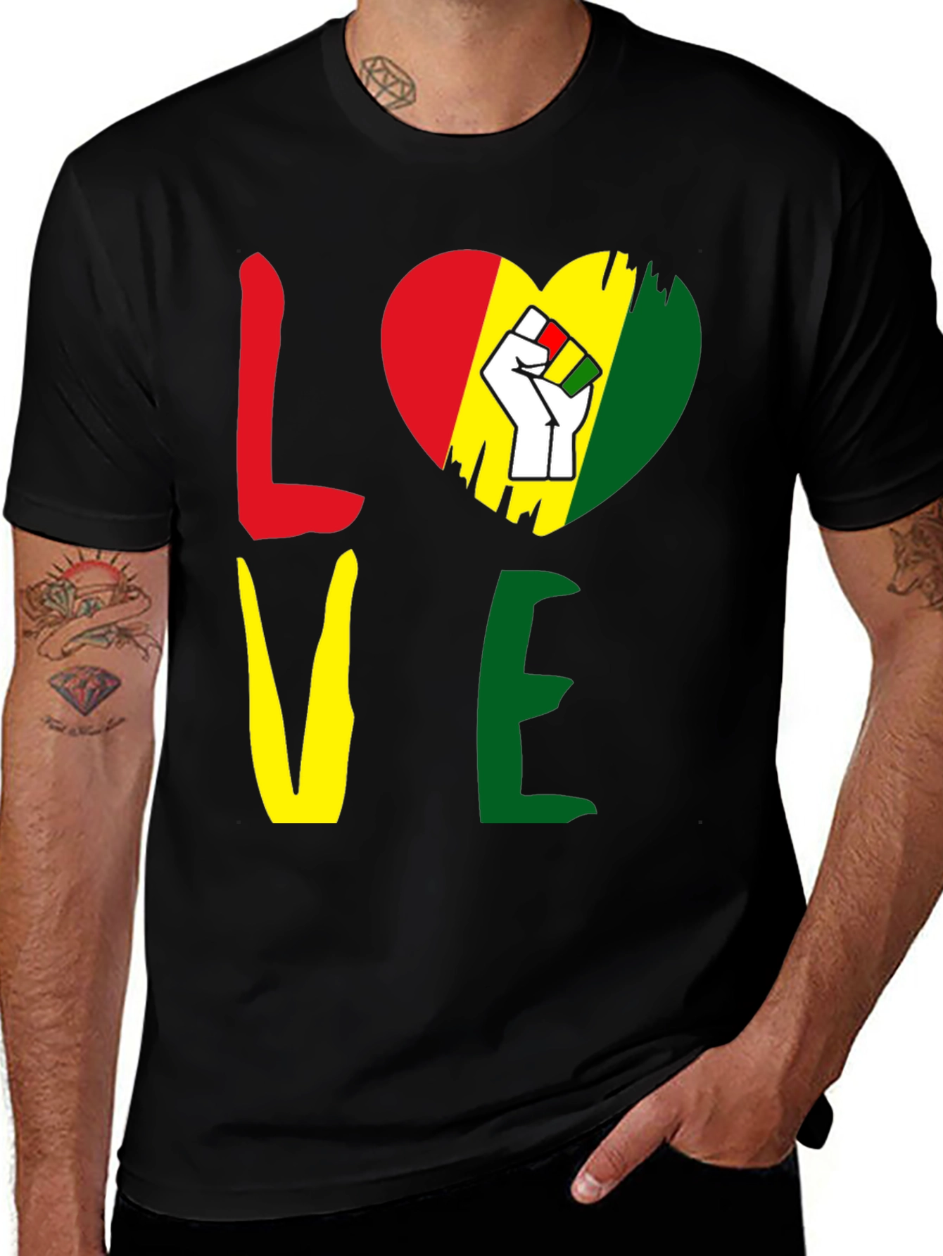 Pan-African Colors Love T-Shirt
