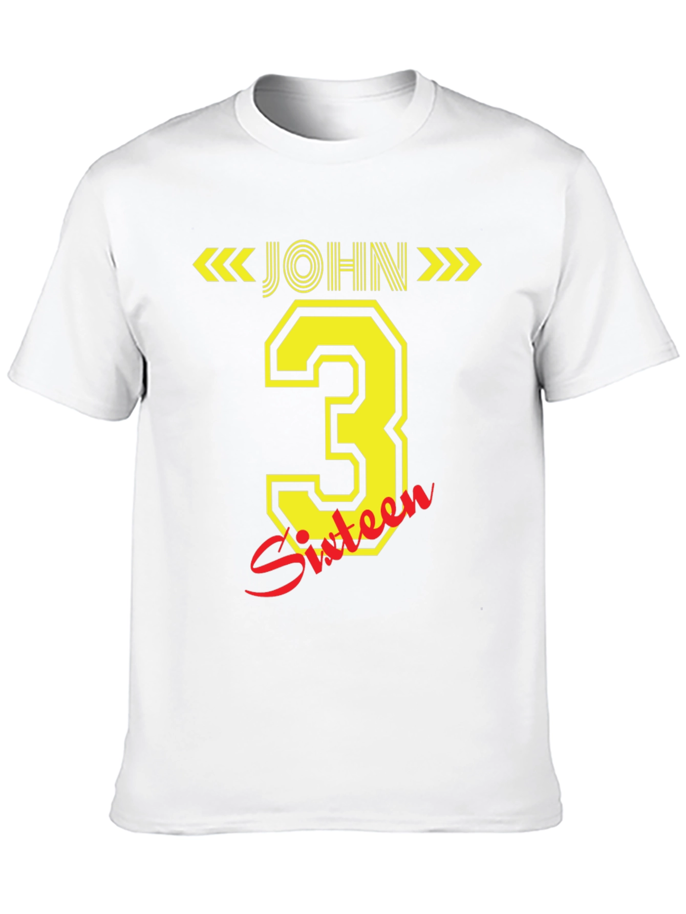 John 3:16 T-Shirt - Black Cotton Blend Casual Wear